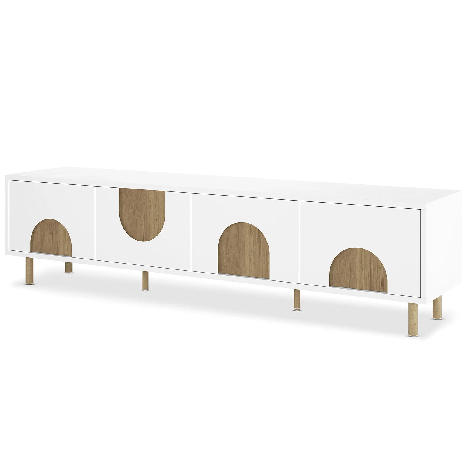 Espur 180cm Entertainment Unit with Drawers in White - Image 8