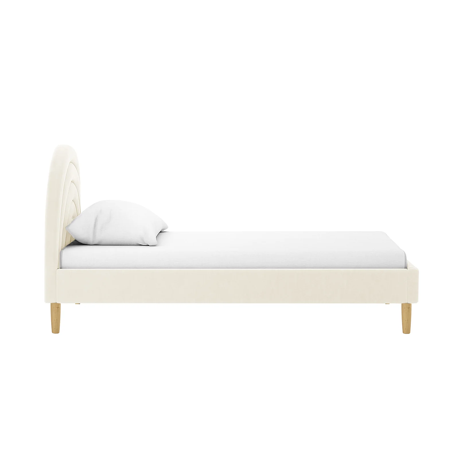 Estilla Kids Velvet Rainbow Single Bed in Beige - Image 6