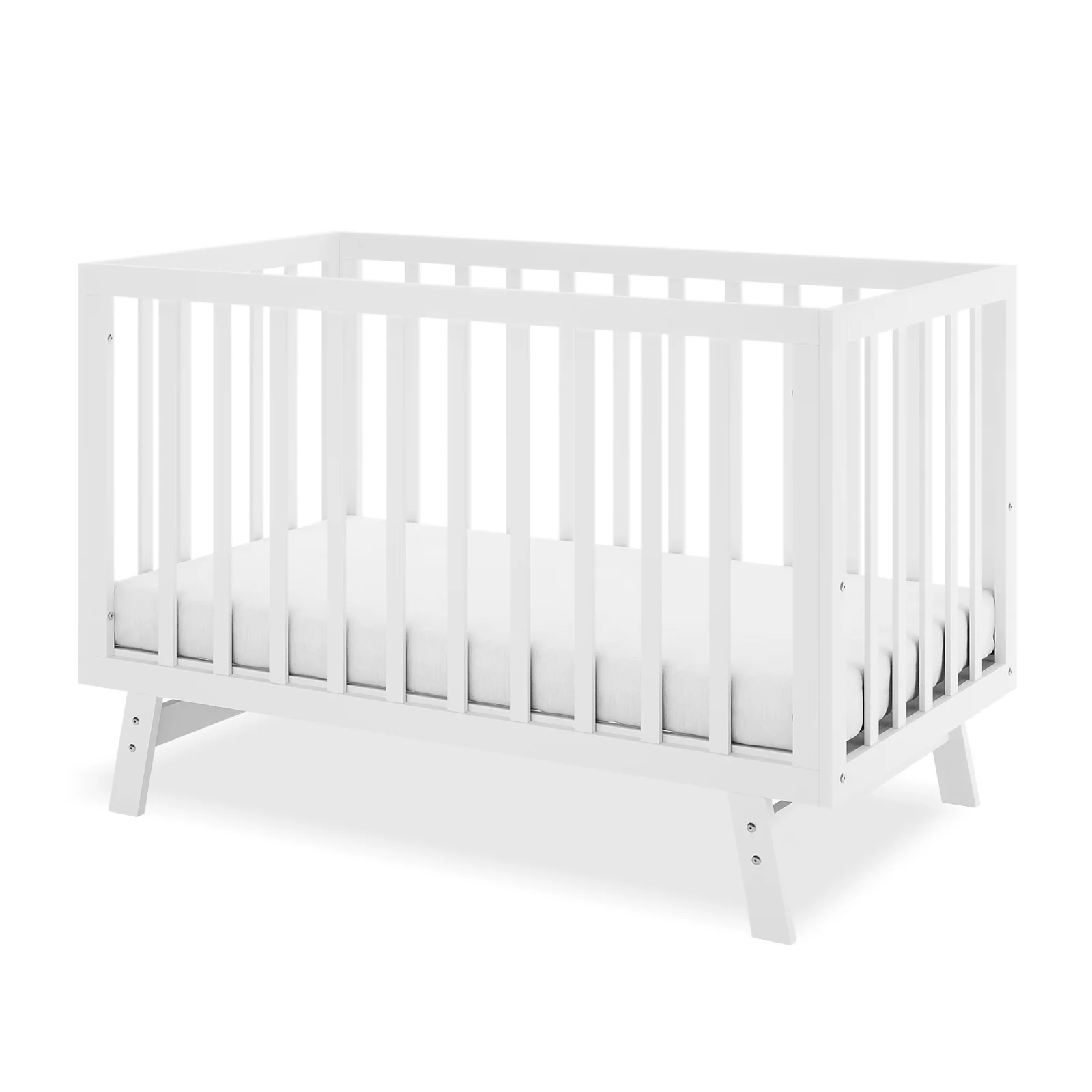 Eudora Classic Solid Wood Baby Cot in White