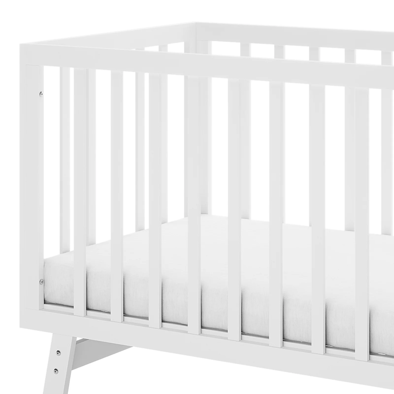 Eudora Classic Solid Wood Baby Cot in White - Image 11