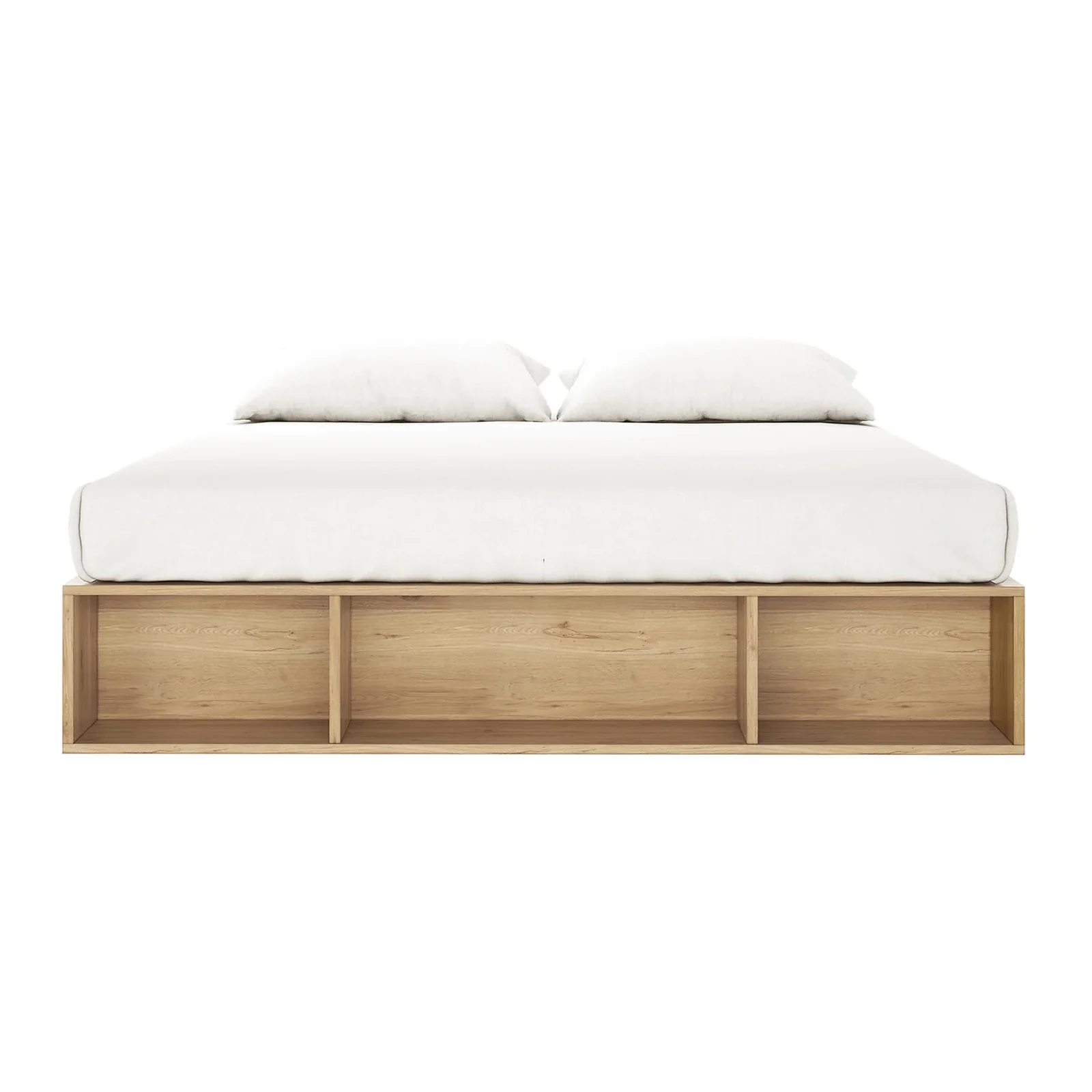 Eulalia King Storage Platform Bed Base with Drawers in Oak - Image 4