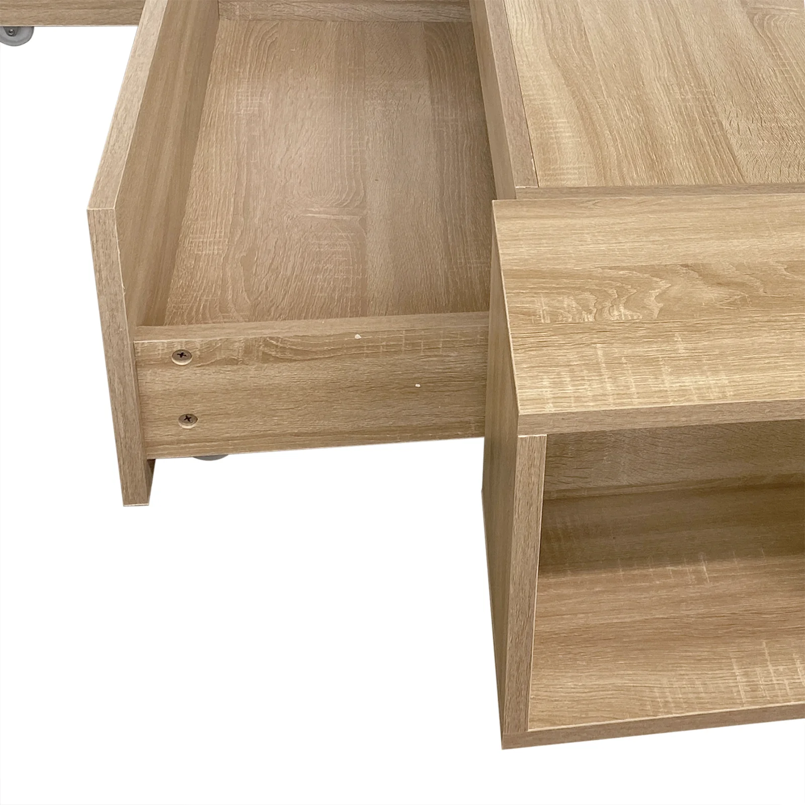 Eulalia Queen Storage Platform Bed Base with Drawer in Oak - Image 7
