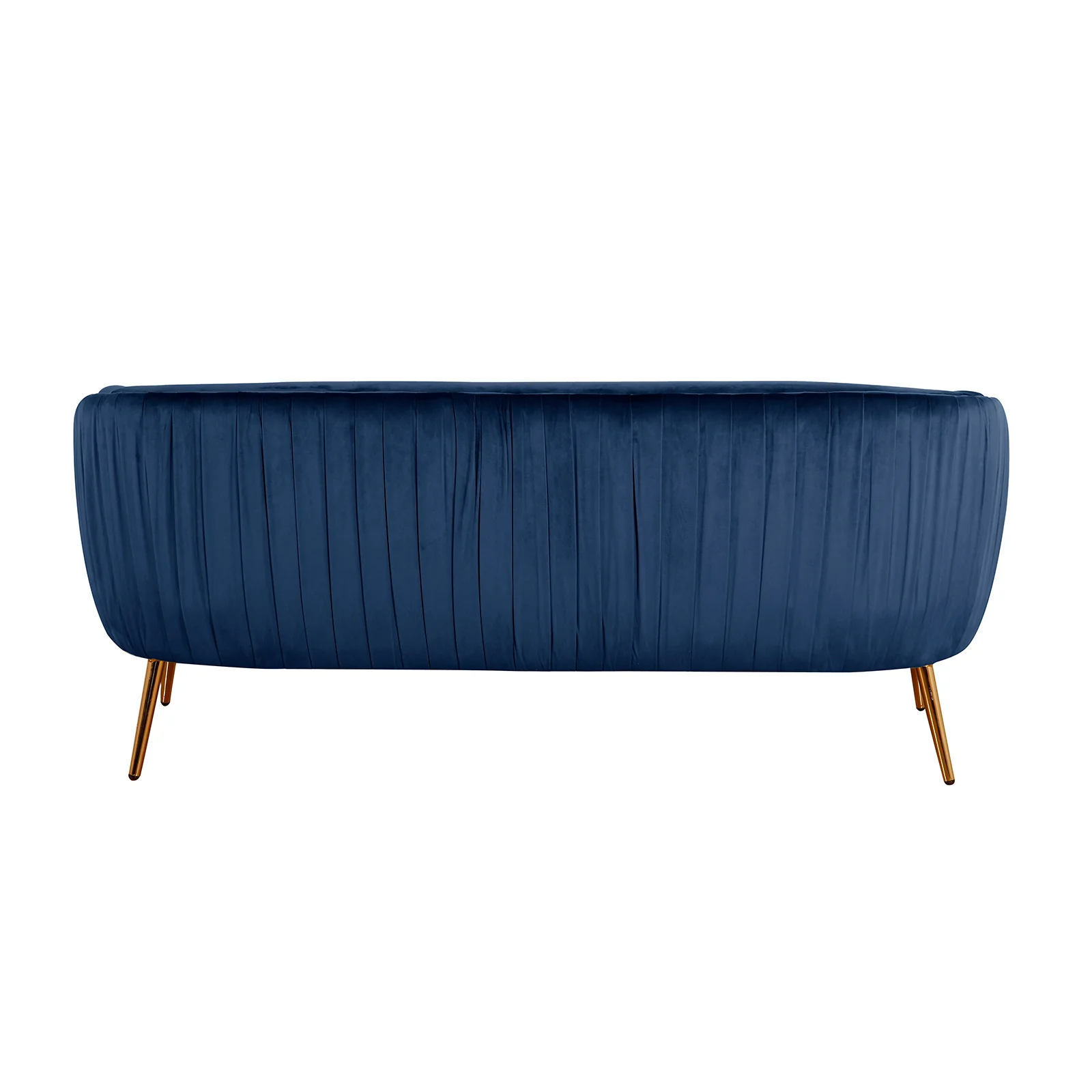 Evelyn 2 Seater Curved Velvet Sofa in Blue - Image 5