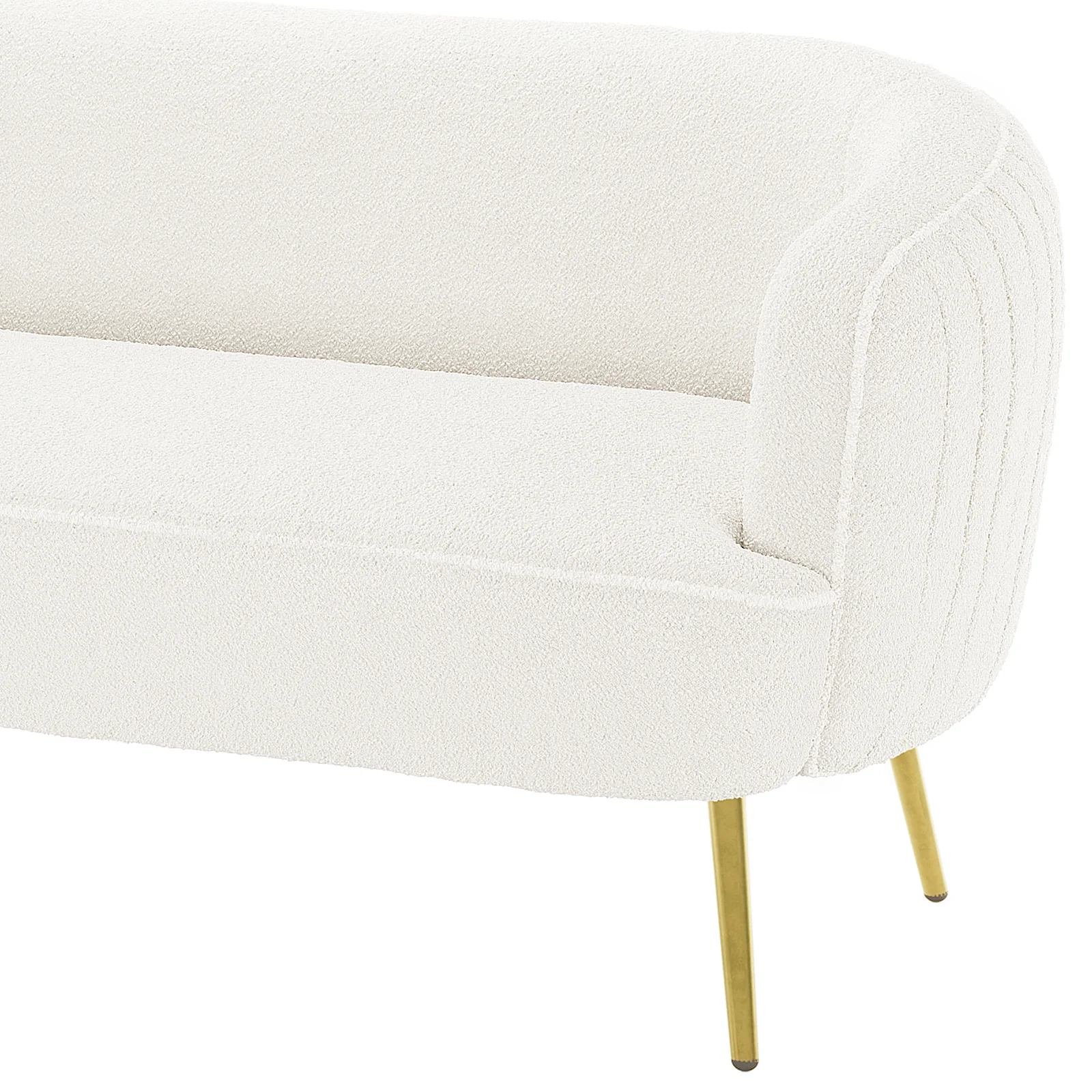 Evelyn 4 Seater Boucle Sofa Set in Cream White - Image 8