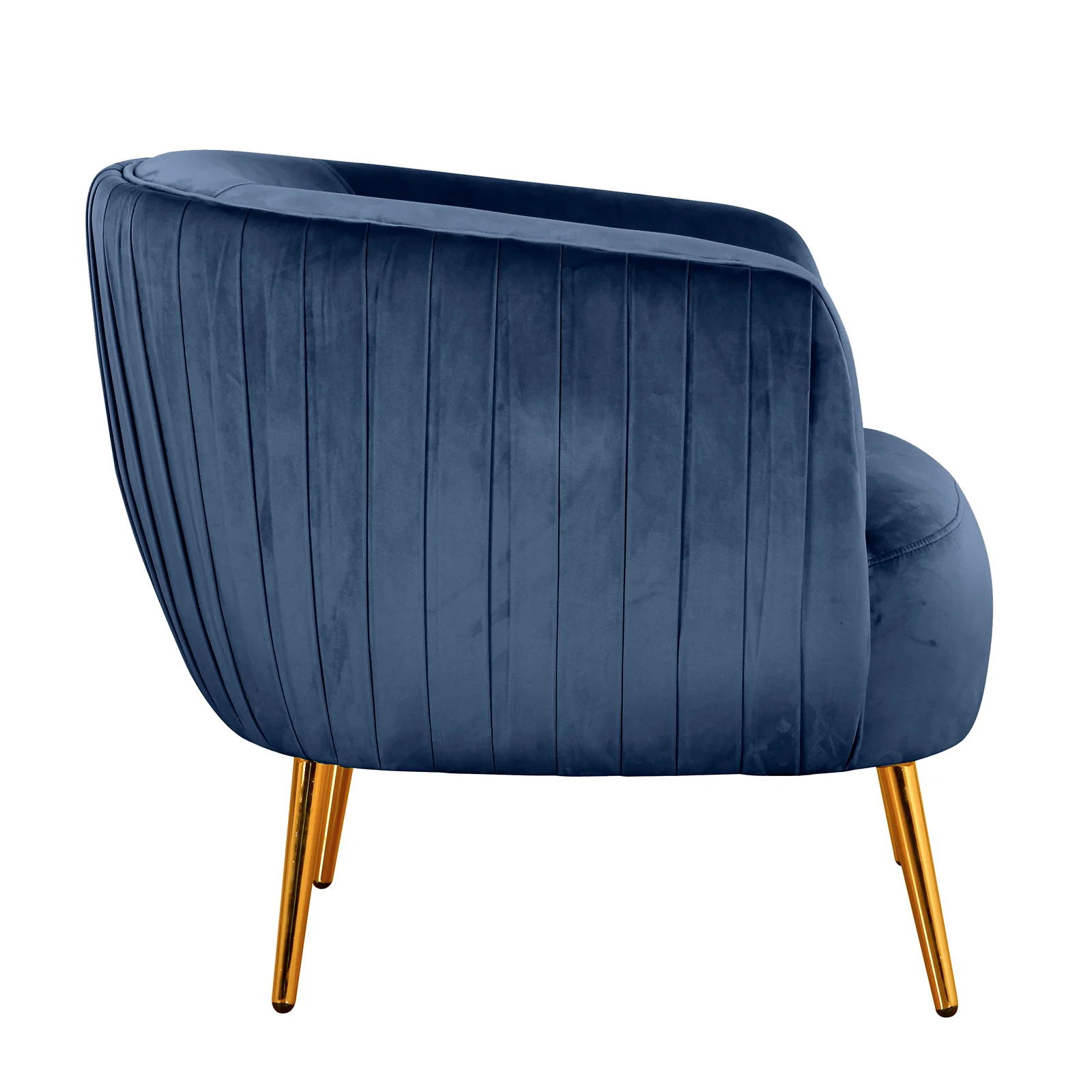 Evelyn 4 Seater Velvet Sofa Set Blue - Image 5