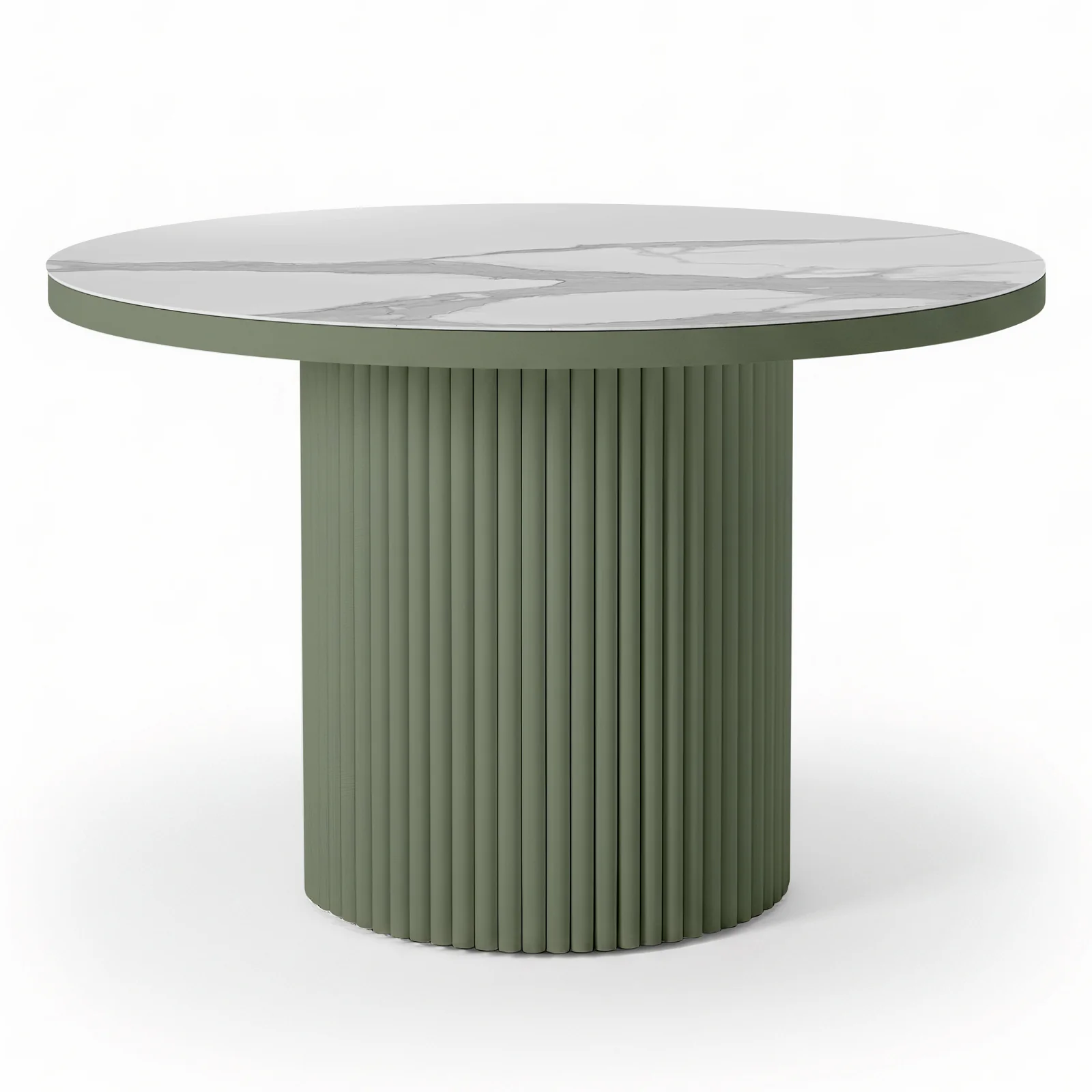 Evone 4 Seater Stone Outdoor Dining Set in Green - Image 5