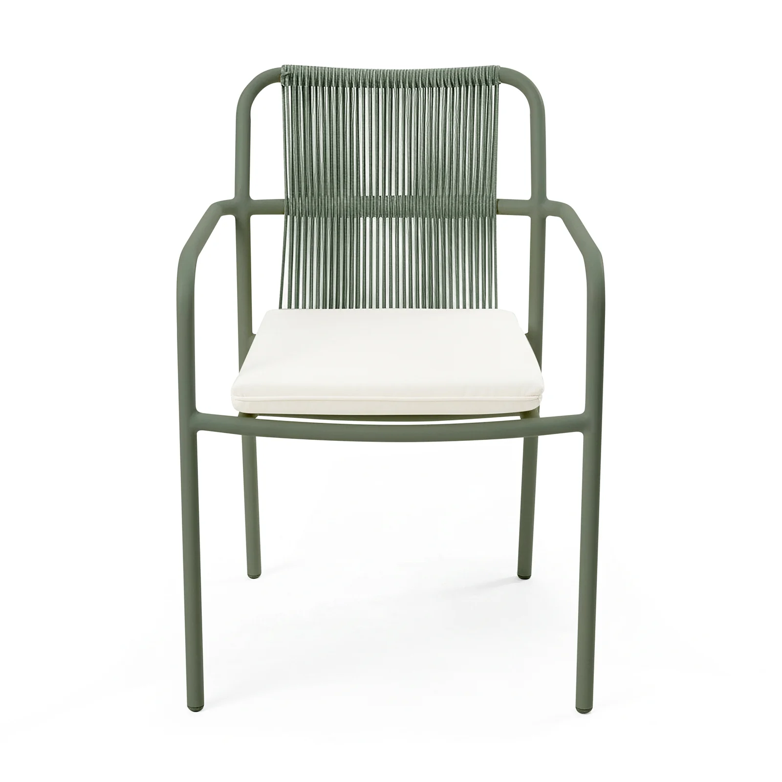 Evone 4 Seater Stone Outdoor Dining Set in Green - Image 8