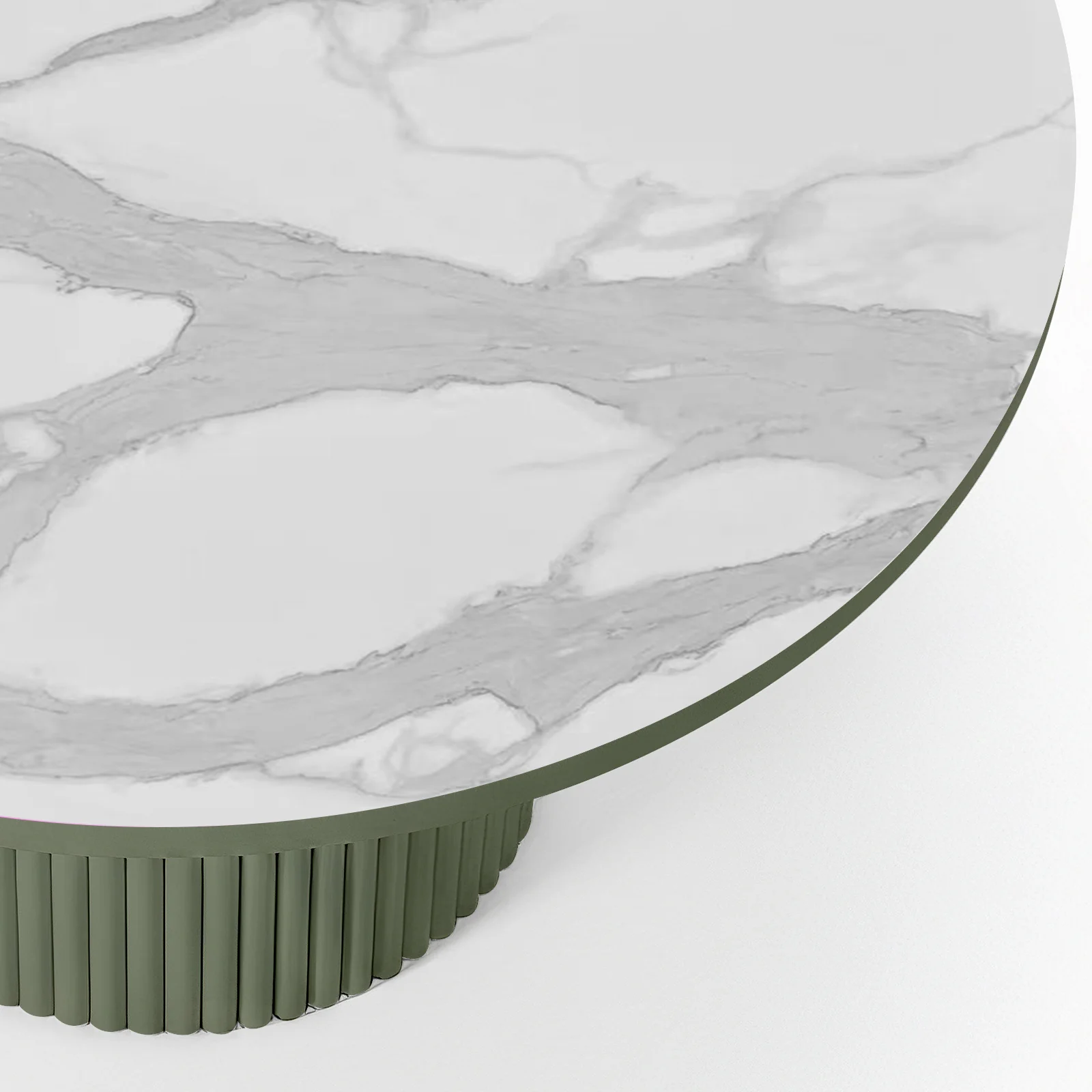 Evone Aluminium & Sintered Stone Outdoor Table in Green - Image 3