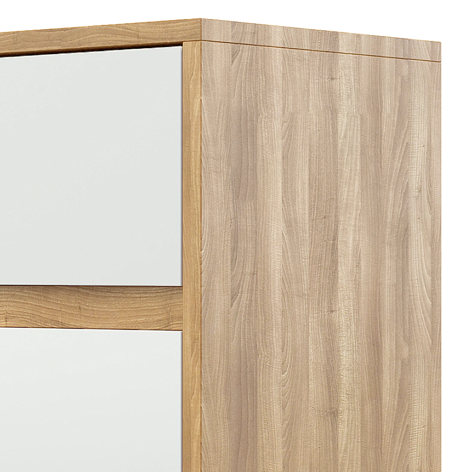 Ezra 6-Door Storage Buffet SIdeboard in Natural & White - Image 6