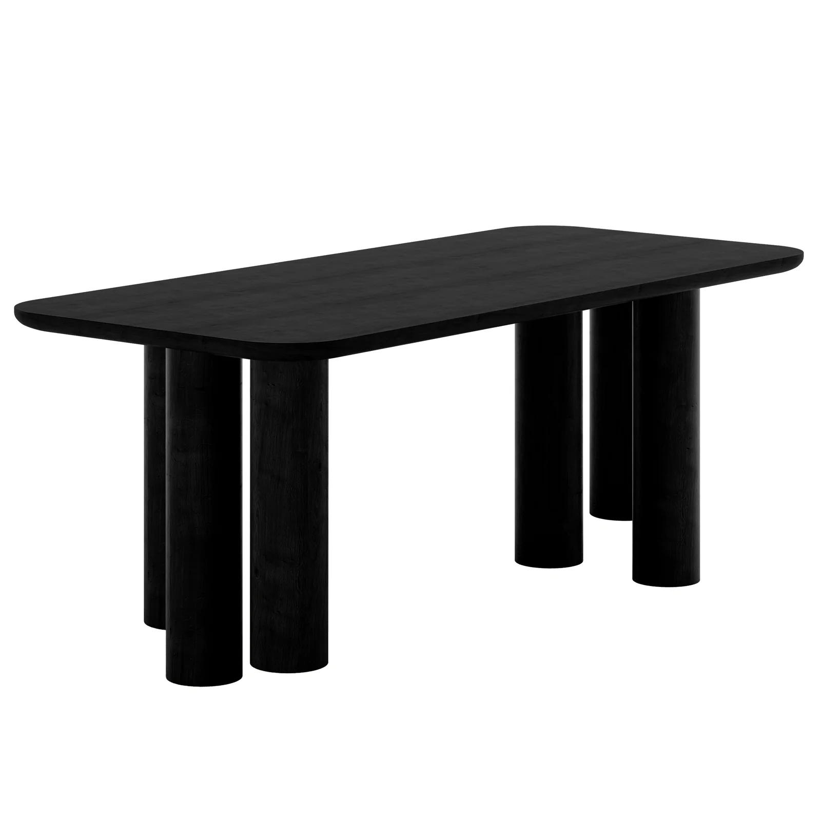 Faunus 200cm 8 Seater Dining Table in Black - Image 4
