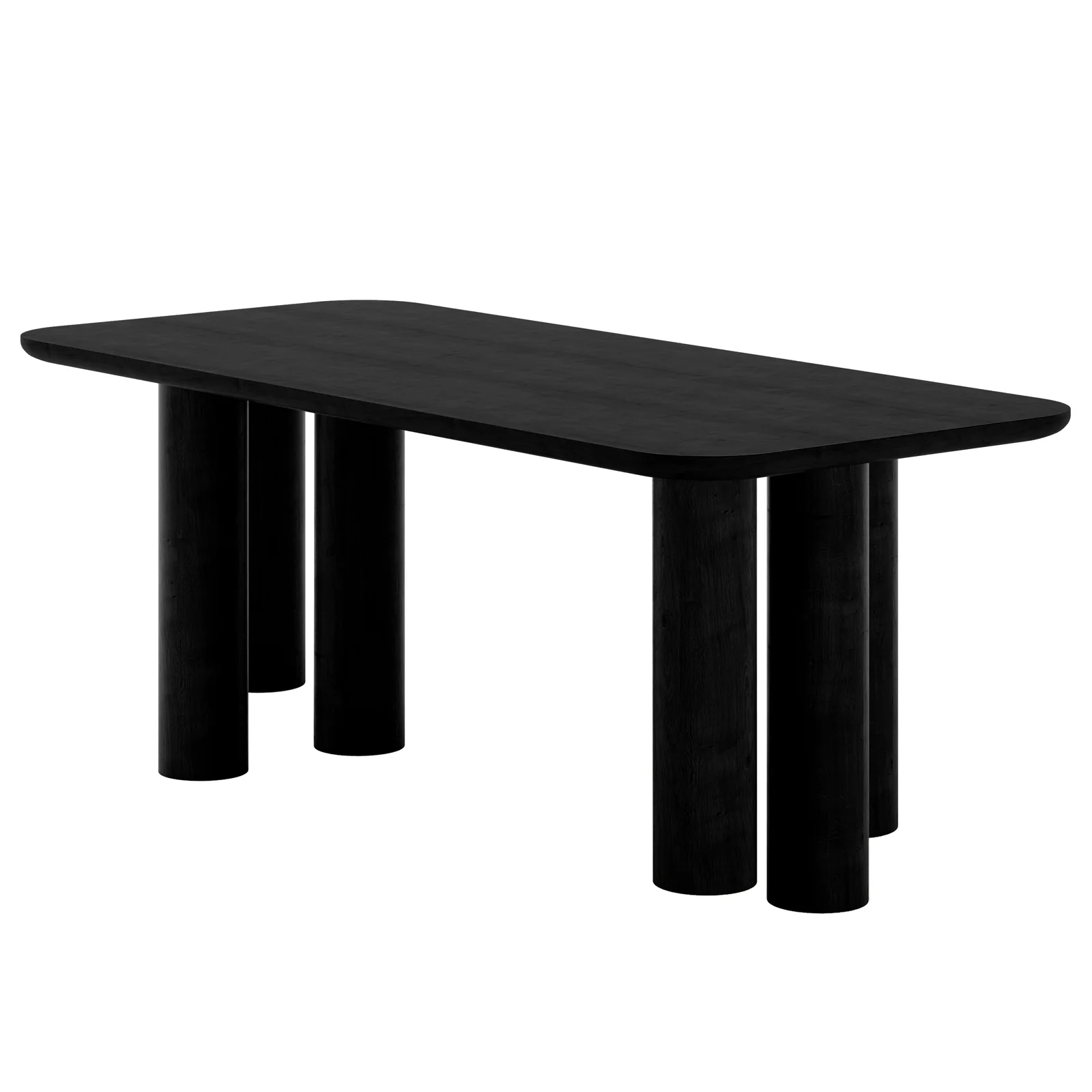Faunus 200cm 8 Seater Dining Table in Black - Image 5