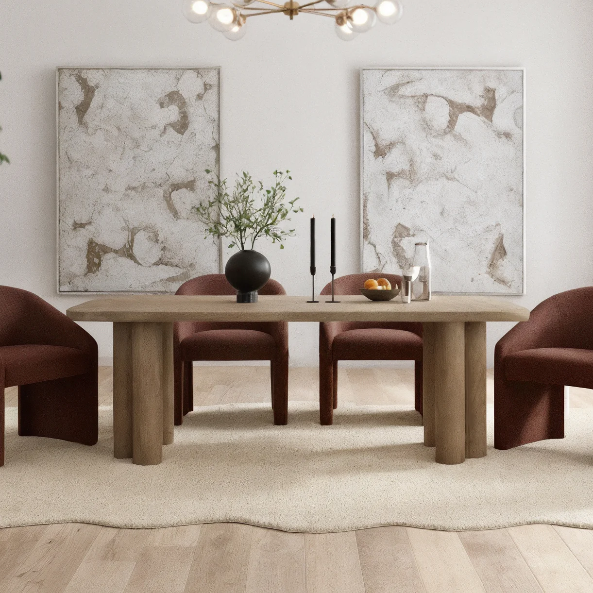 Faunus 200cm 8 Seater Dining Table in Natural - Image 2