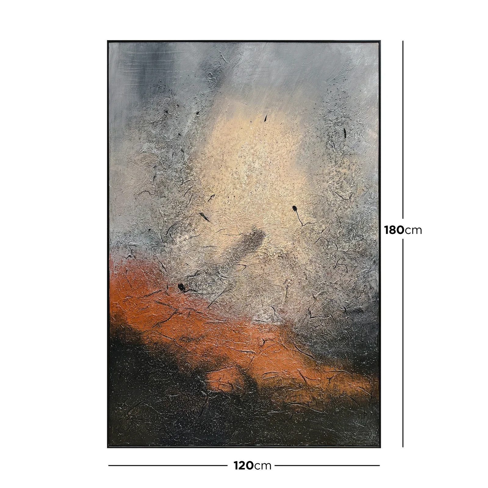 Faye 120x180cm Framed Textured Canvas 3D Wall Art - Image 3
