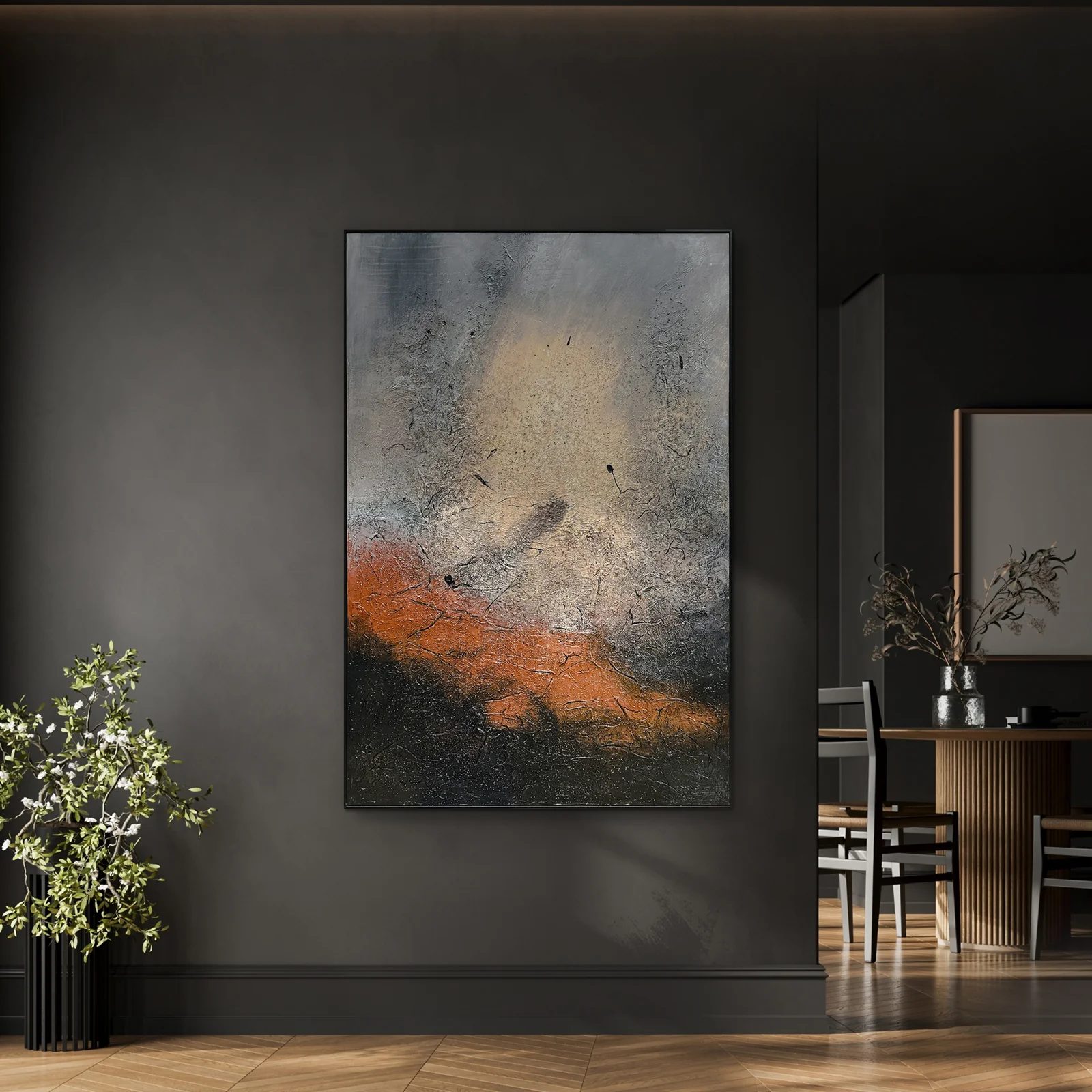 Faye 120x180cm Framed Textured Canvas 3D Wall Art - Image 4