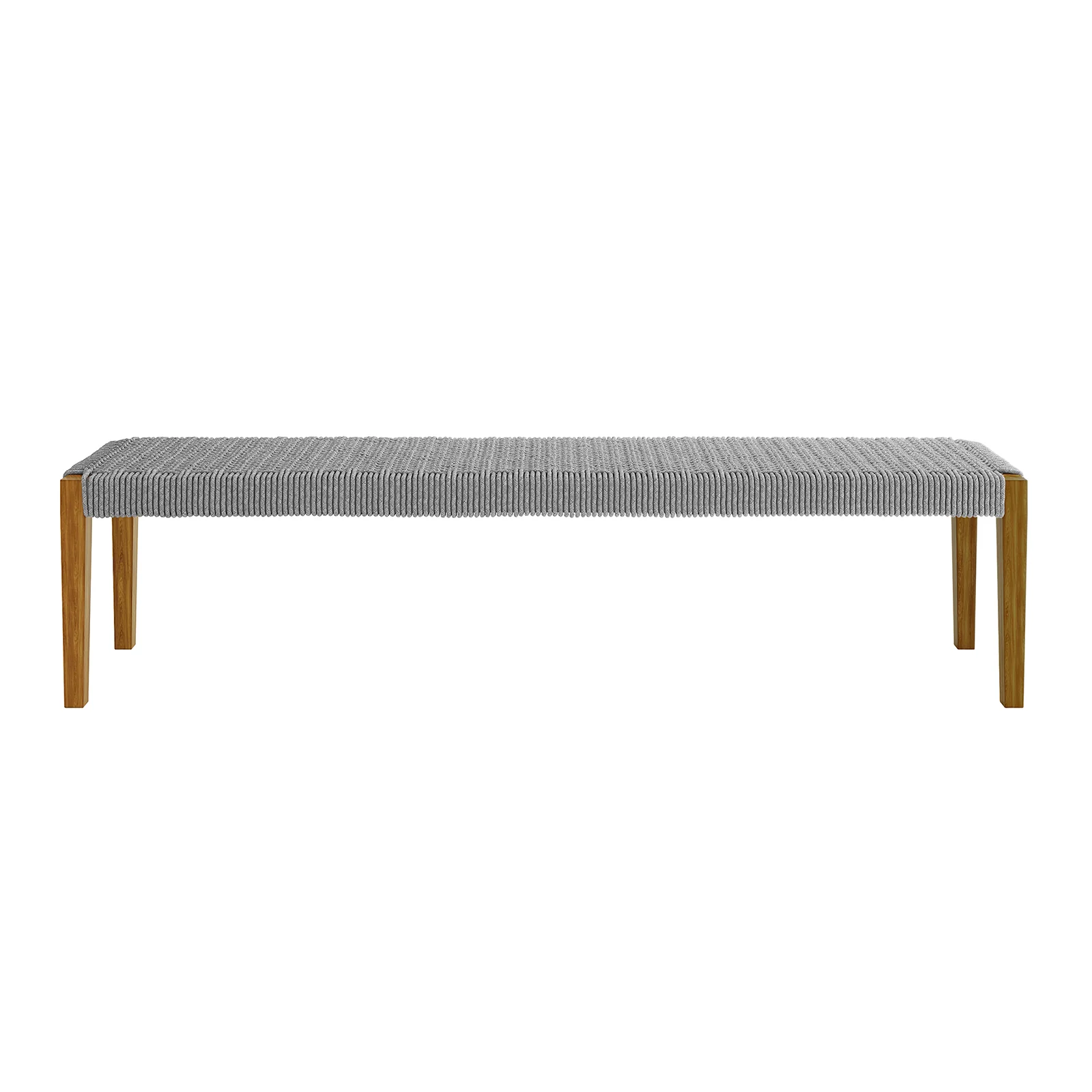 Fentan 4 Seater Acacia Hardwood Outdoor Bench in Light Grey