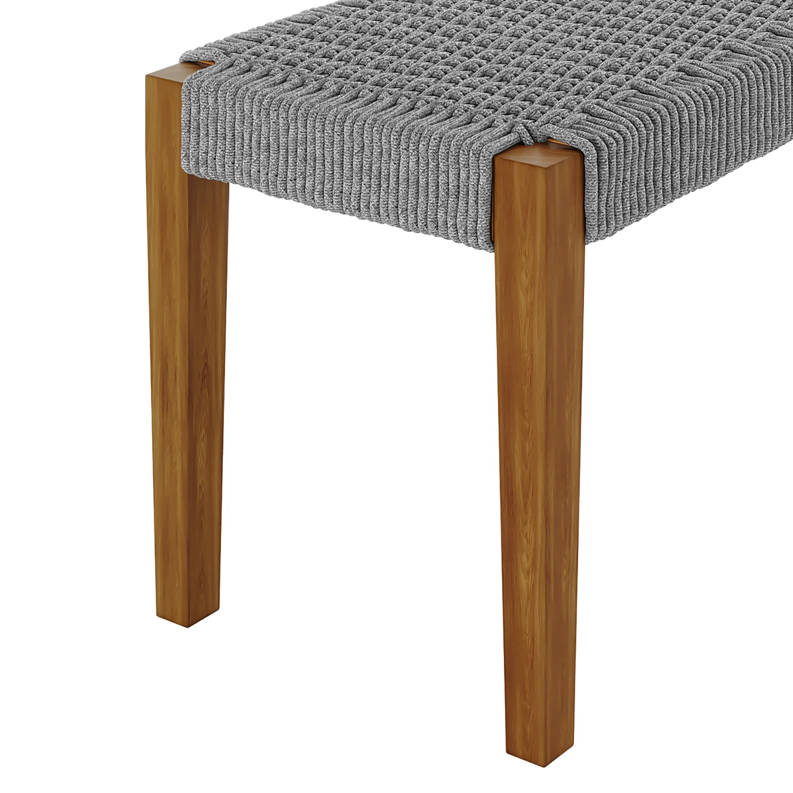 Fentan 4 Seater Acacia Hardwood Outdoor Bench in Light Grey - Image 4