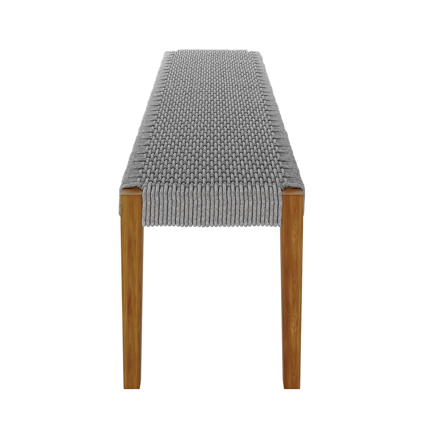 Fentan 4 Seater Acacia Hardwood Outdoor Bench in Light Grey - Image 6