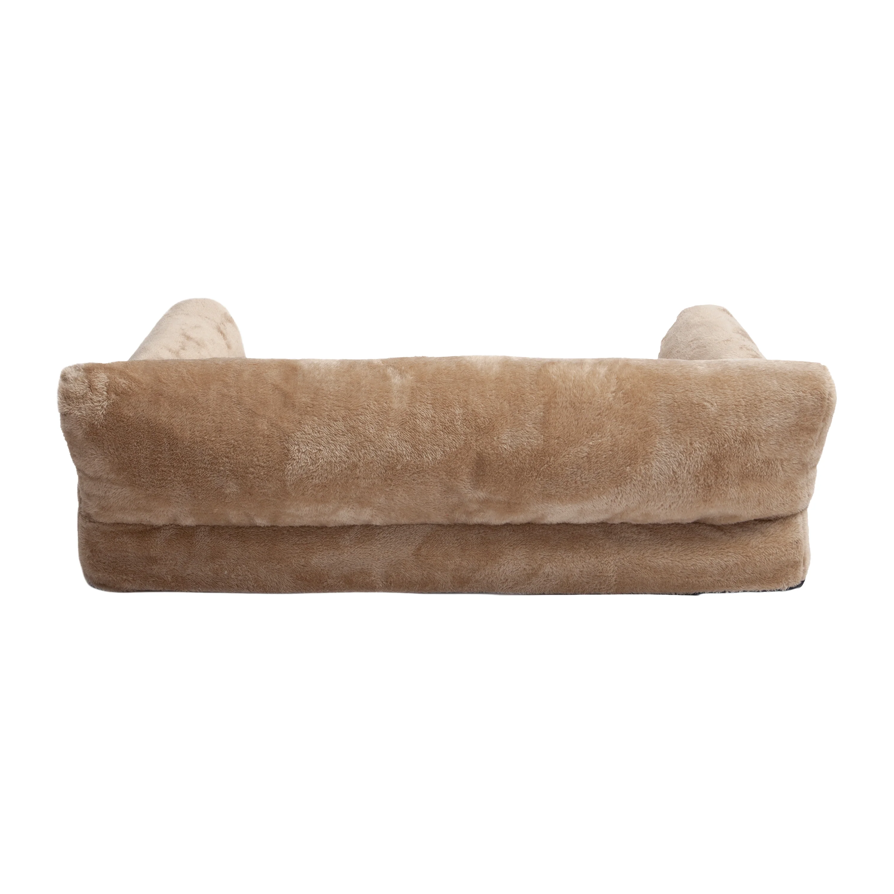 Fergus Medium Orthopaedic Faux Fur Dog Bed in Beige - Image 6