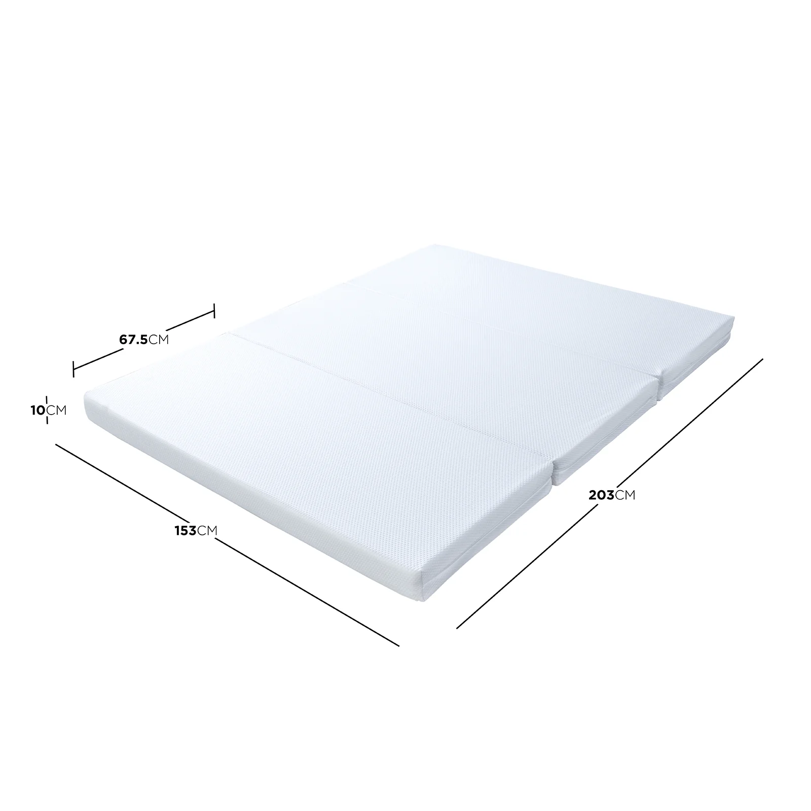 Flecter Foldable Foam Mattress Queen Size in White - Image 3