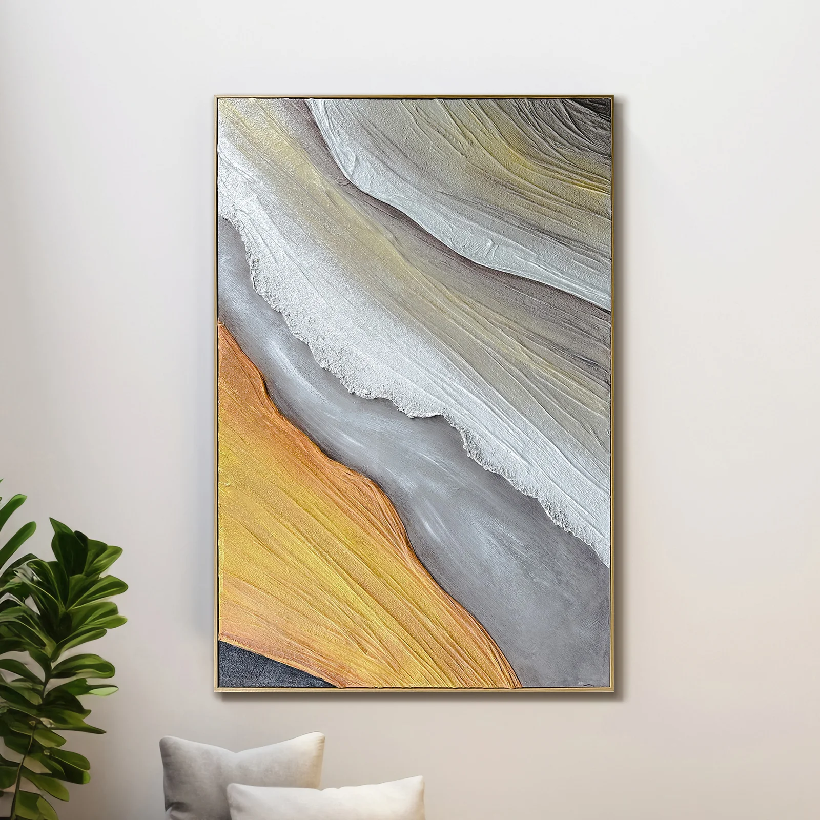 Flora 100x150cm Framed Textured Canvas 3D Wall Art - Image 2