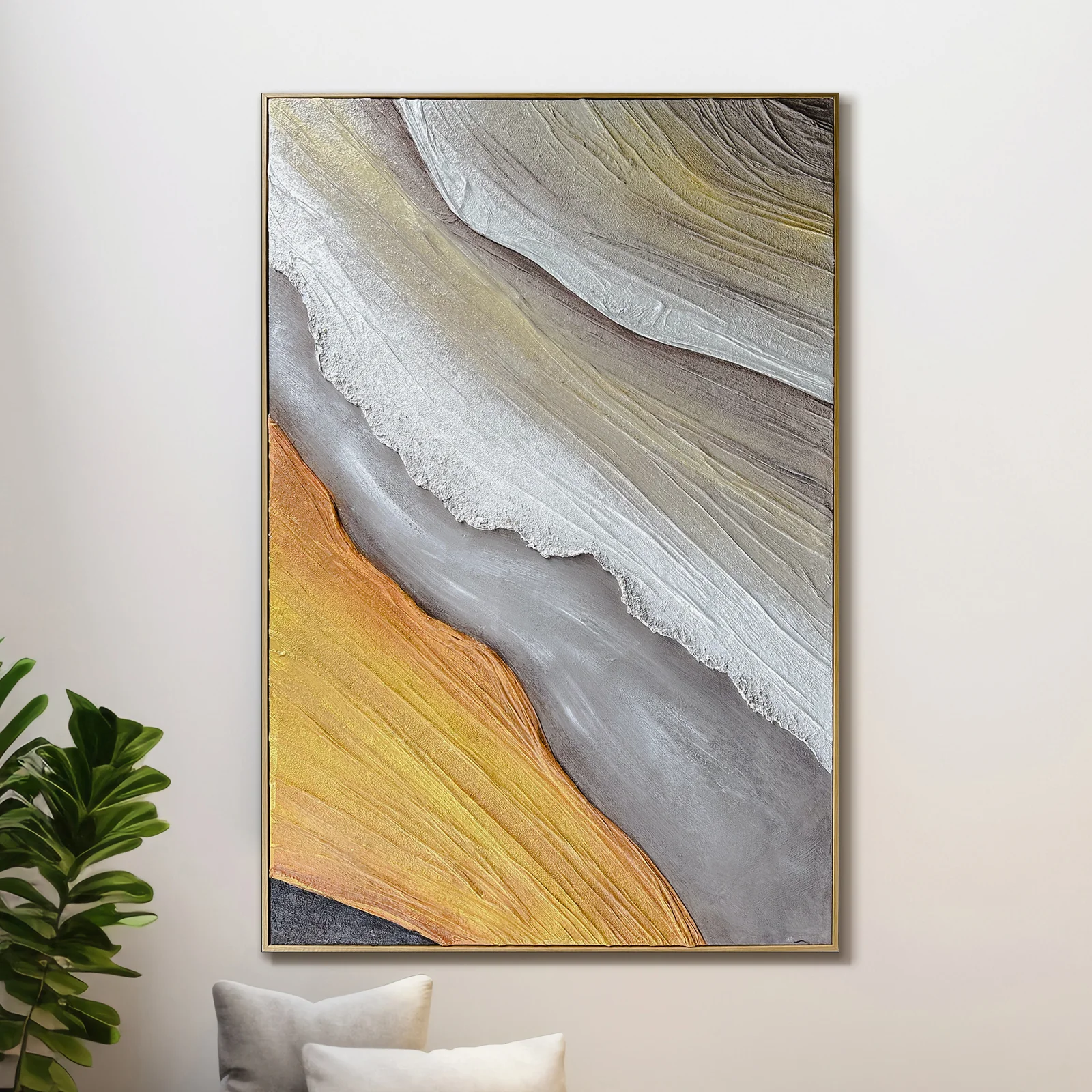 Flora 120x180cm Framed Textured Canvas 3D Wall Art - Image 2