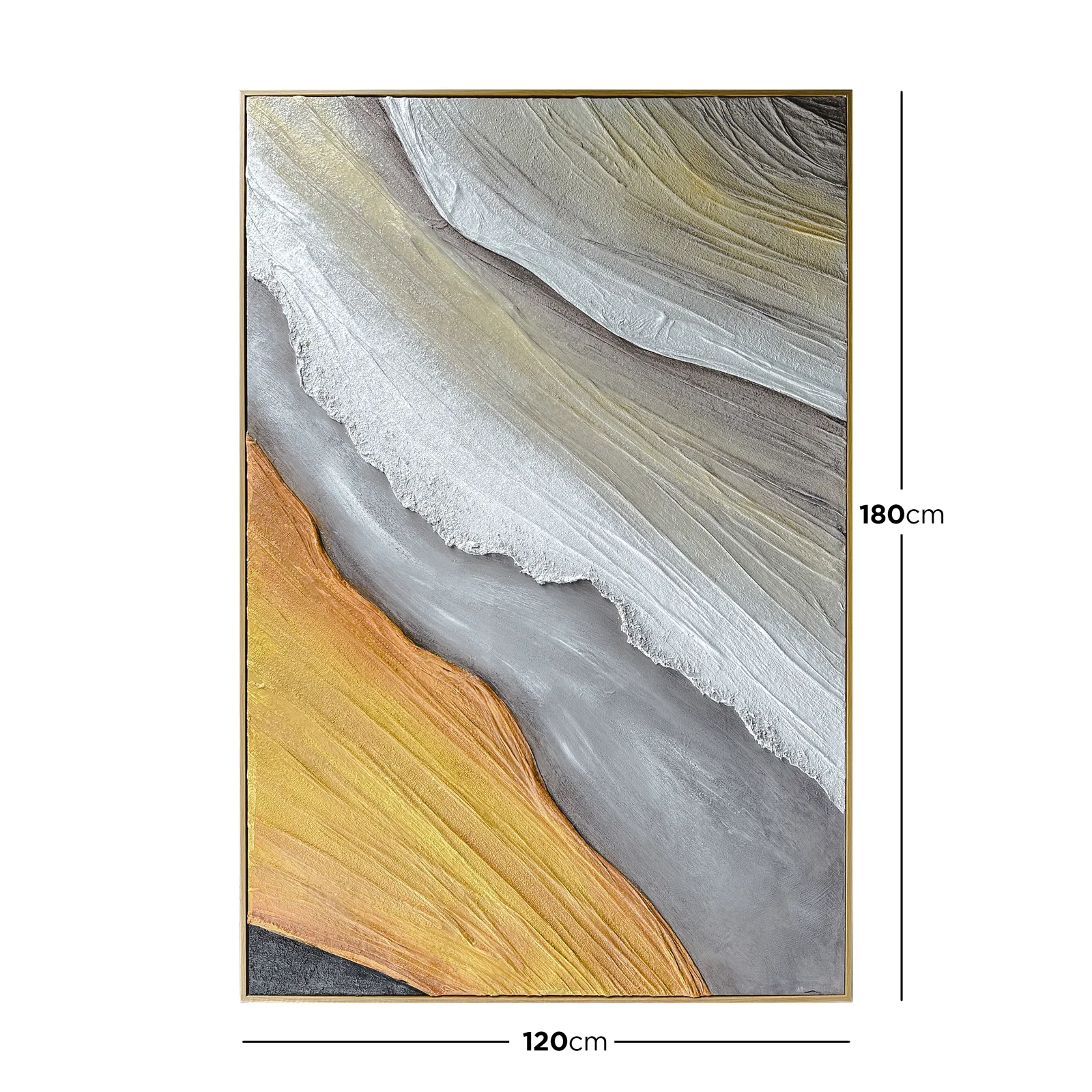 Flora 120x180cm Framed Textured Canvas 3D Wall Art - Image 3