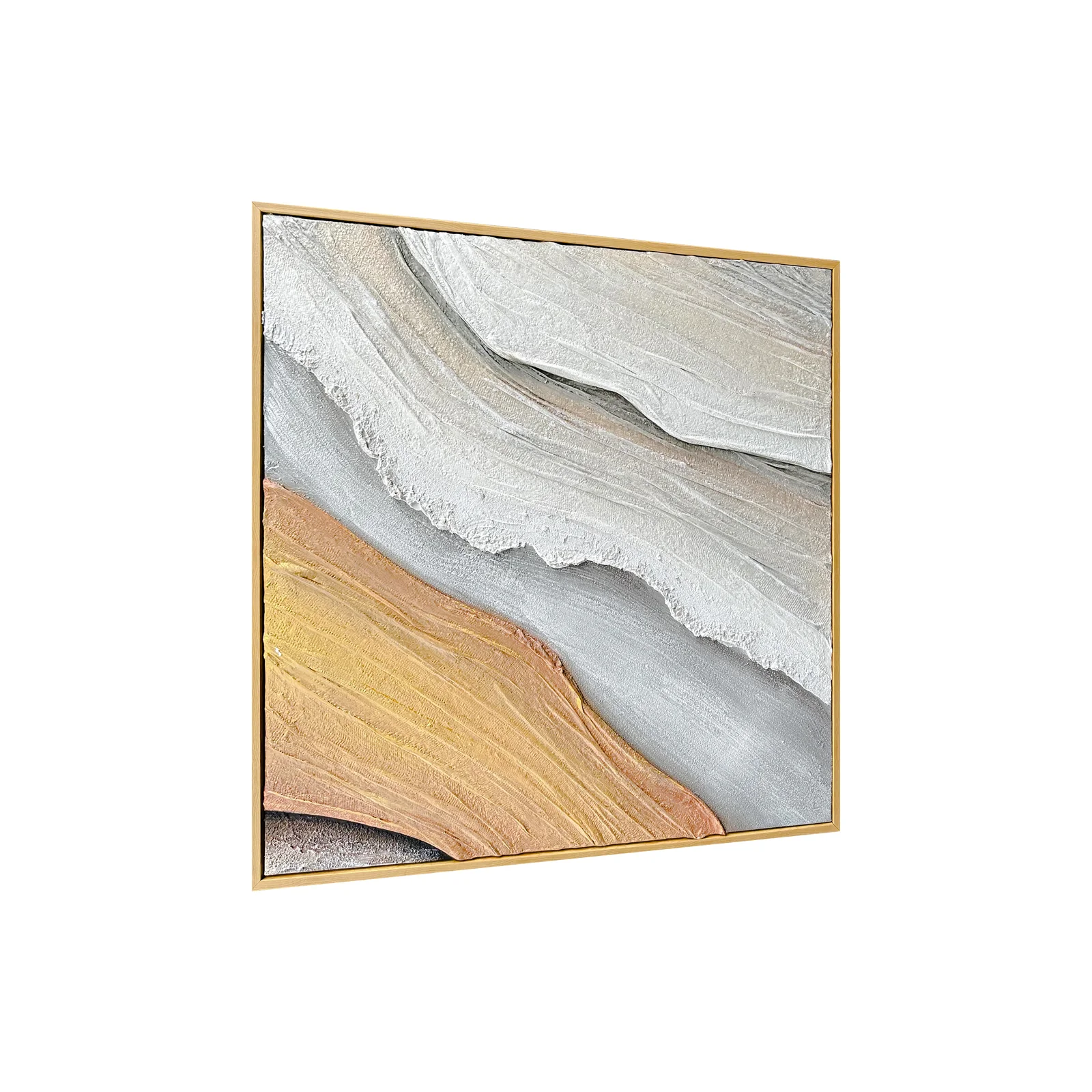 Flora 80x80cm Framed Textured Canvas 3D Wall Art - Image 6
