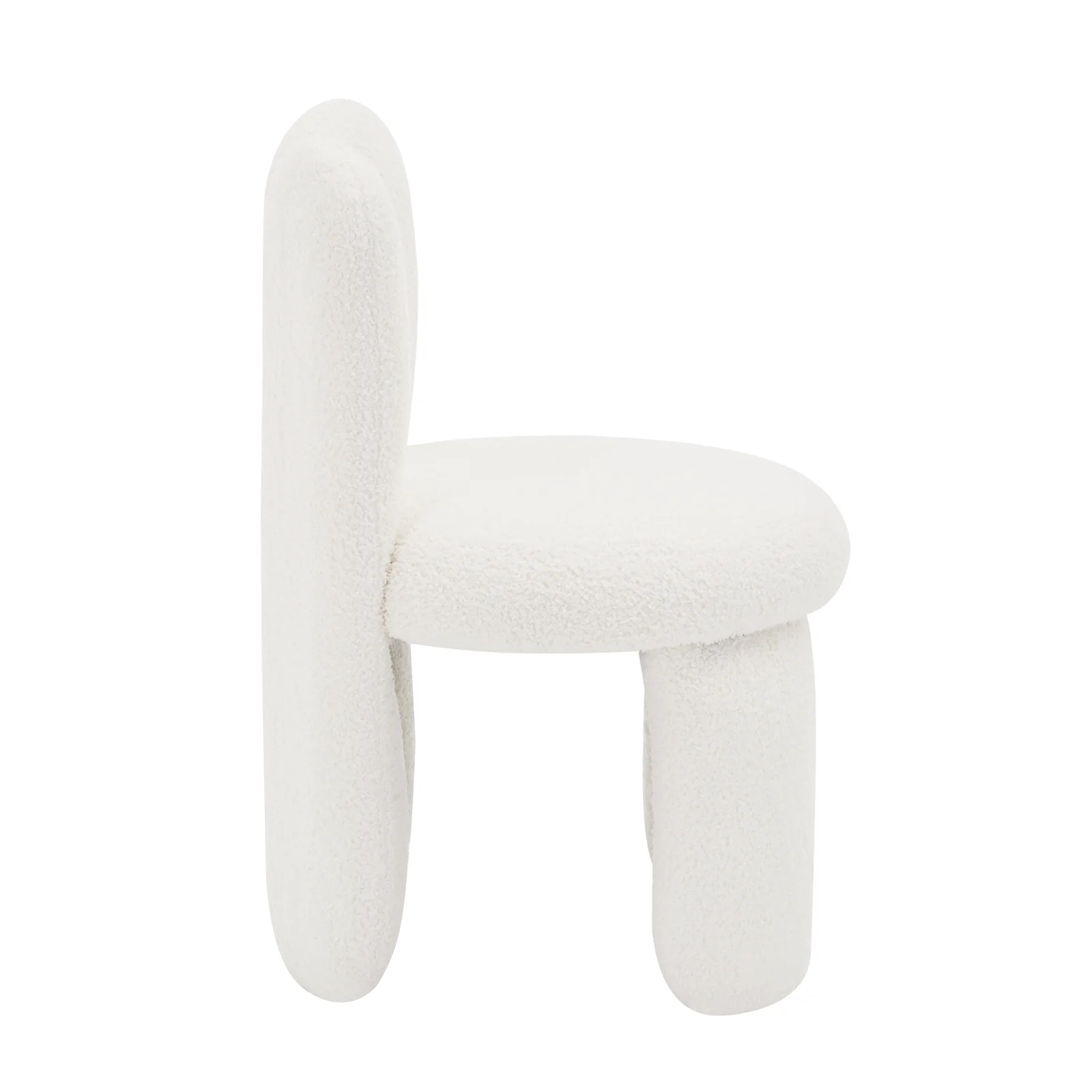 Flore Boucle Kids Chair with Bunny Ears in Cream White - Image 6