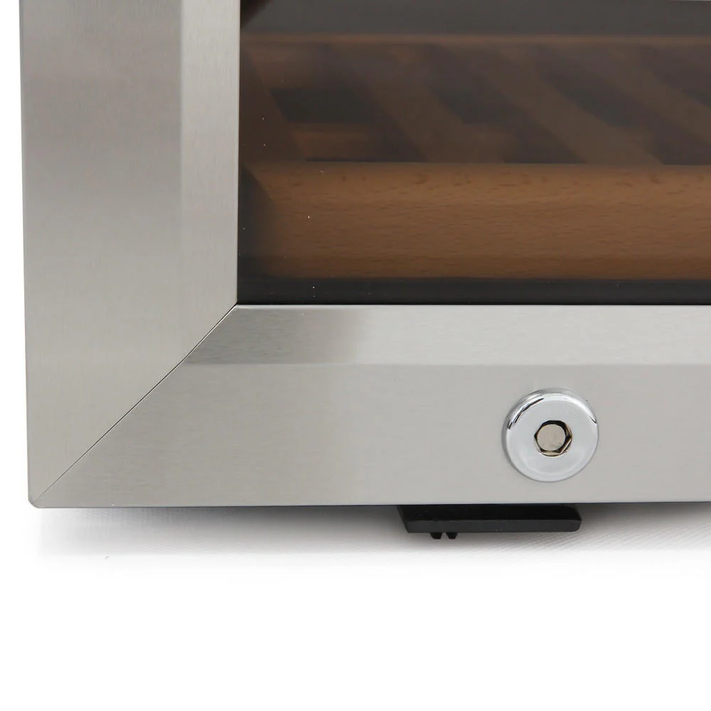 G180D 180 Bottle Dual Zone Wine Fridge in Black - Image 9