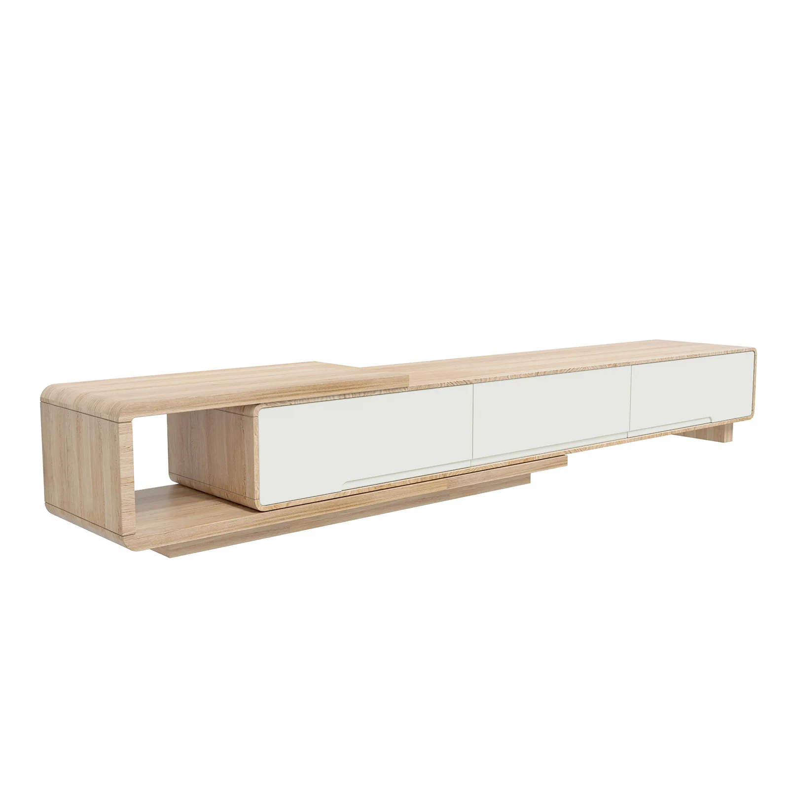 Galya Adjustable Entertainment Storage TV Unit in Oak - Image 10