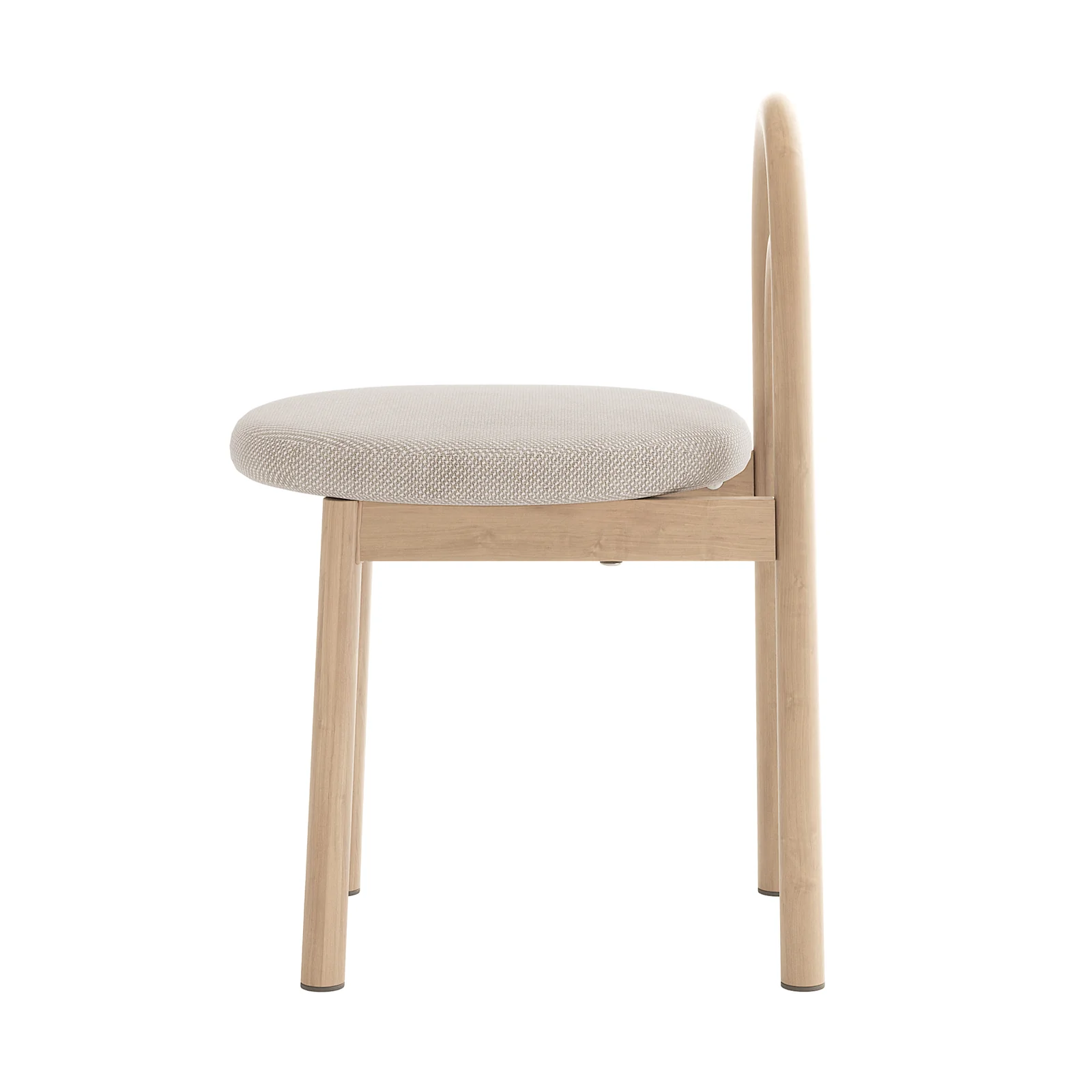 Gilles Linen Arched Dining Chairs Set of 2 in Beige - Image 6
