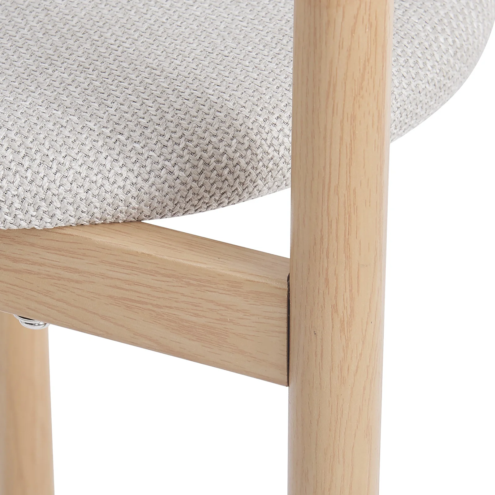 Gilles Linen Arched Dining Chairs Set of 2 in Beige - Image 9