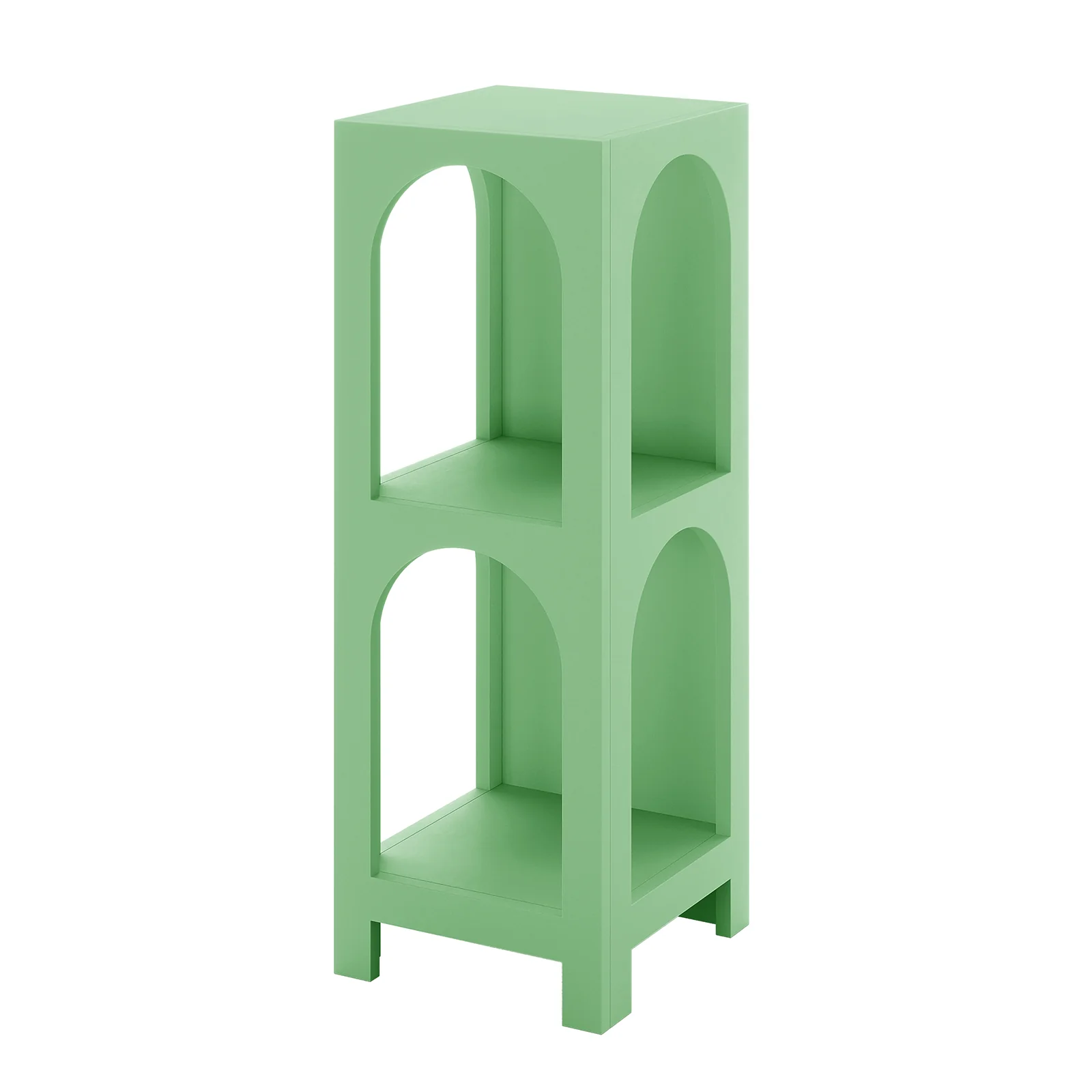 Giltbert 100cm 2 Tier Arch Storage Side Shelf in Mint Green
