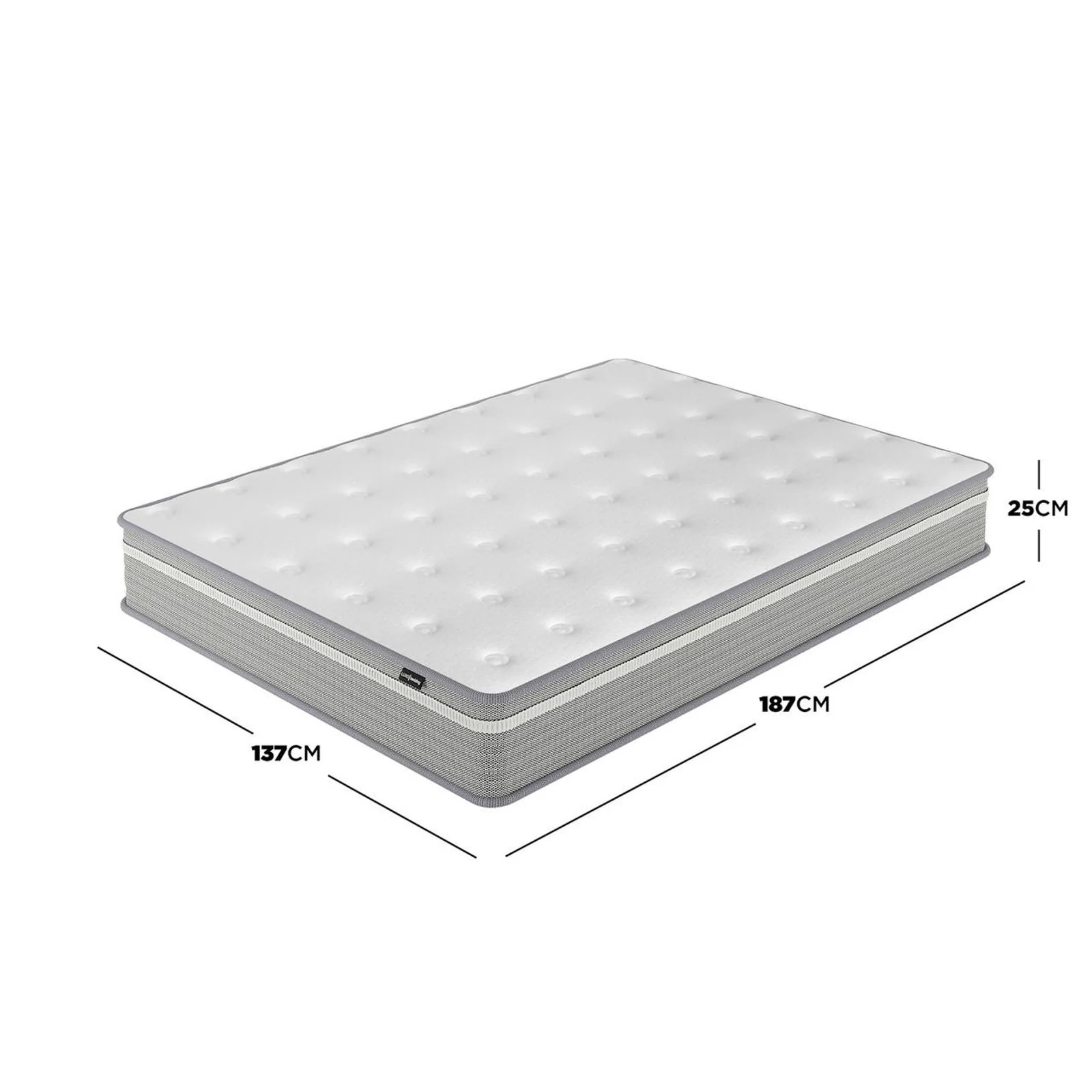 Ginnie & Oriona Double Bed & Mattress Set in Cream White - Image 4