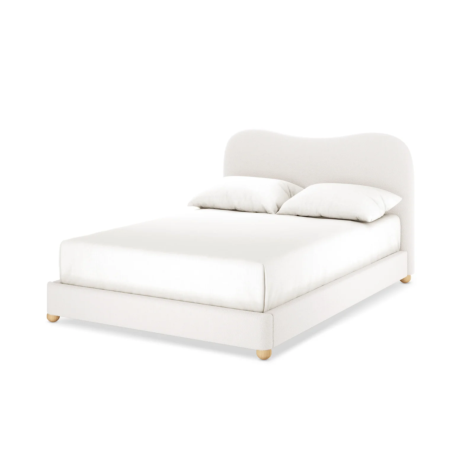 Ginnie & Oriona Double Bed & Mattress Set in Cream White - Image 5
