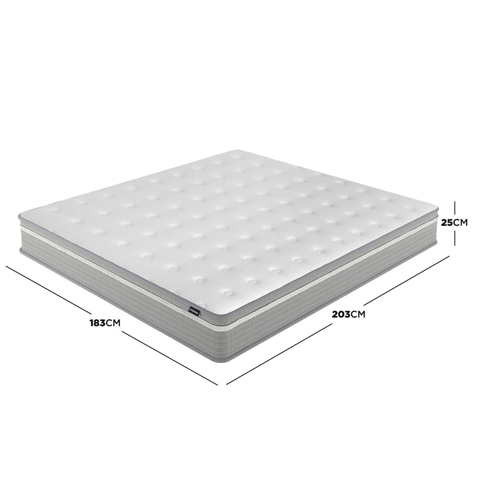 Ginnie & Oriona King Bed Frame & Mattress Set in Cream White - Image 4