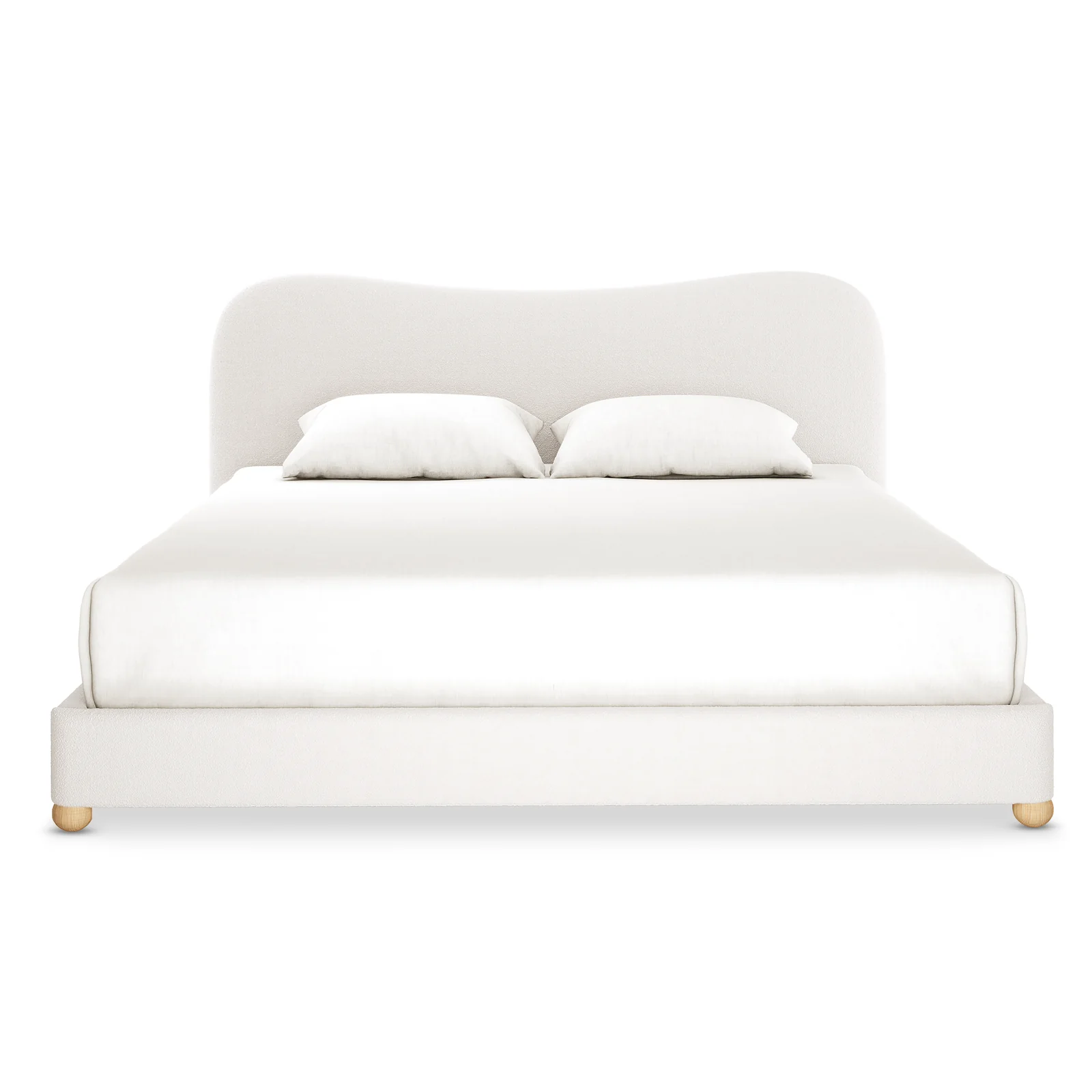Ginnie & Oriona King Bed Frame & Mattress Set in Cream White - Image 6
