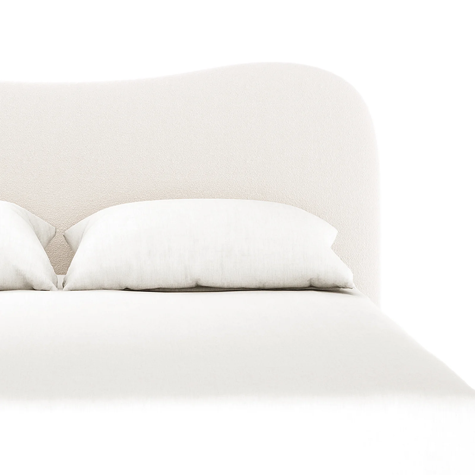 Ginnie & Oriona King Bed Frame & Mattress Set in Cream White - Image 8