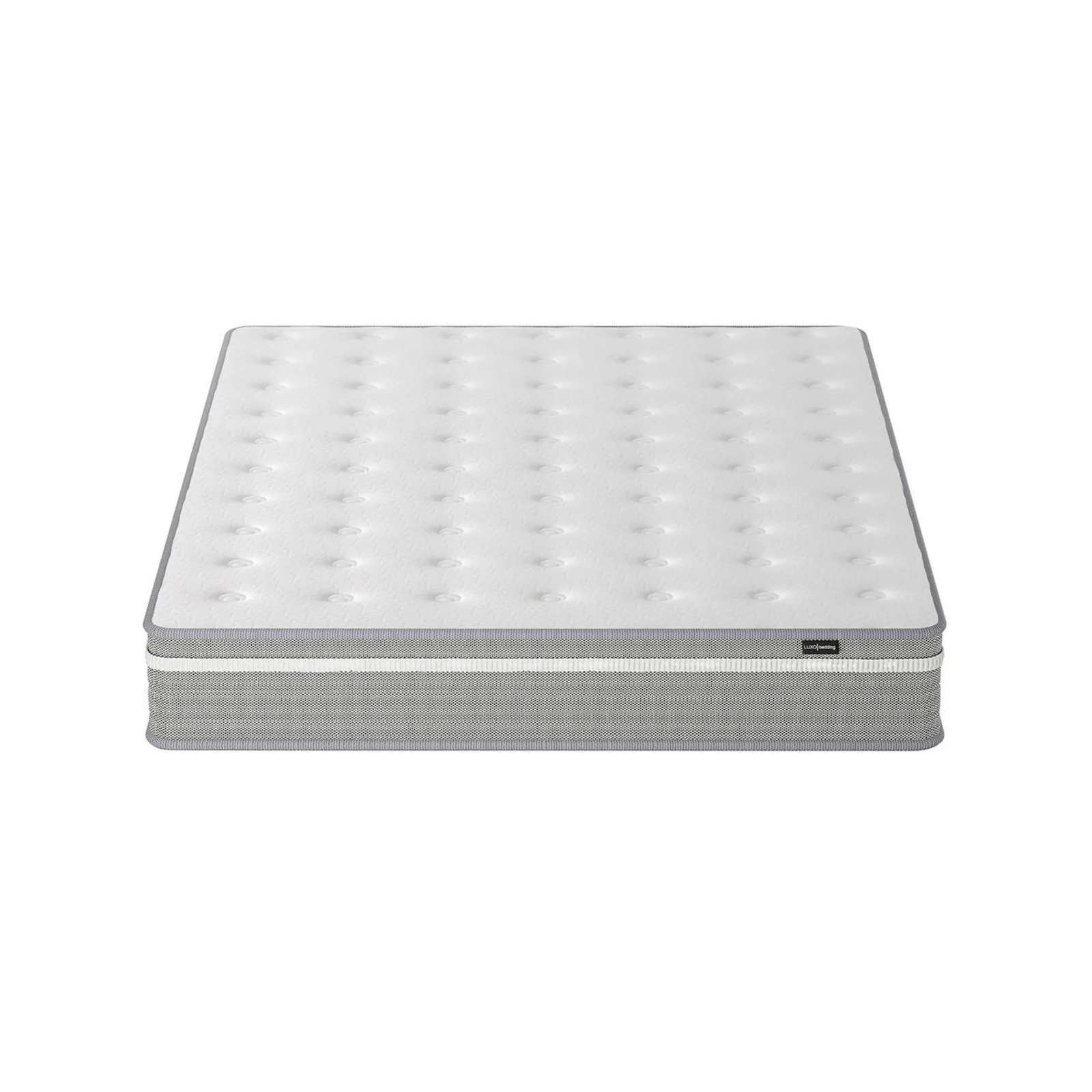 Ginnie & Oriona Queen Bed & Mattress Set in Cream White - Image 11