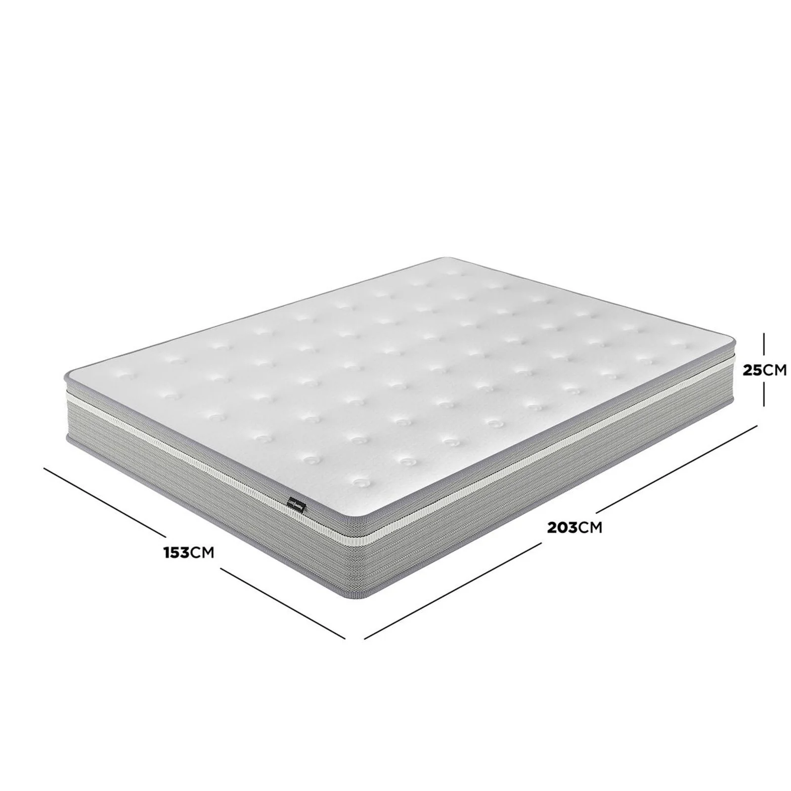Ginnie & Oriona Queen Bed & Mattress Set in Cream White - Image 4