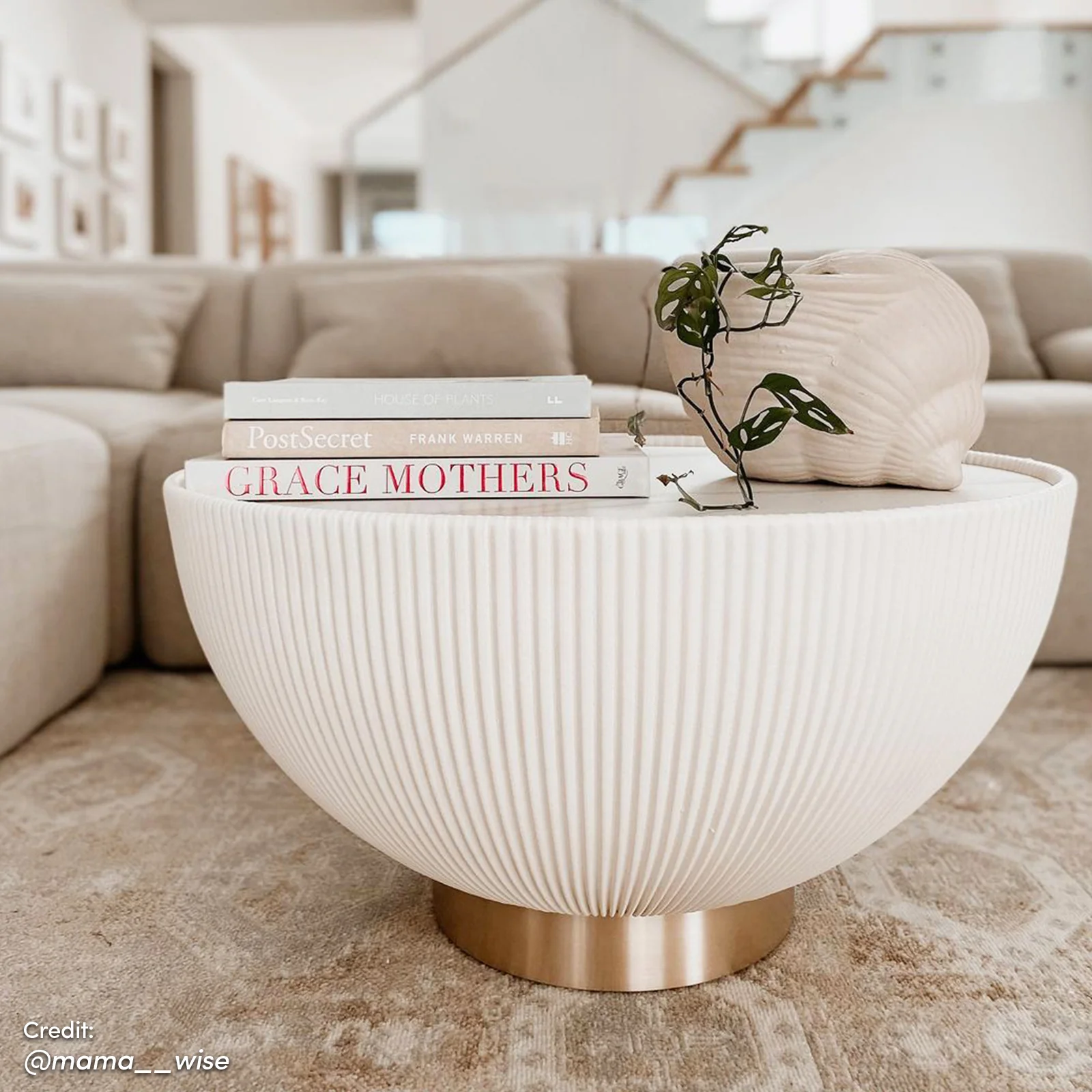 Glalie 70cm Sintered Stone Coffee Table Cream White - Image 7