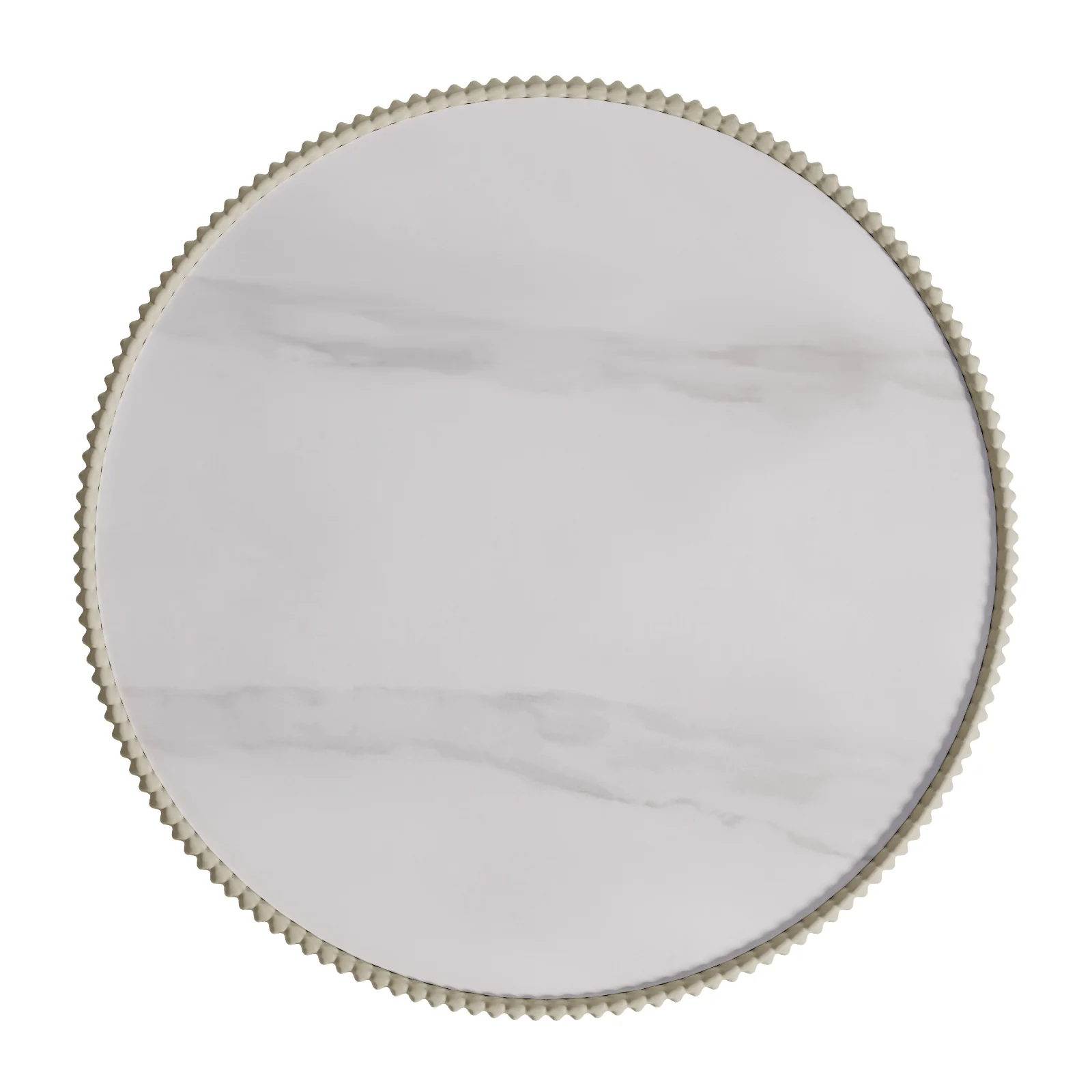 Glalie 70cm Sintered Stone Coffee Table Cream White - Image 9