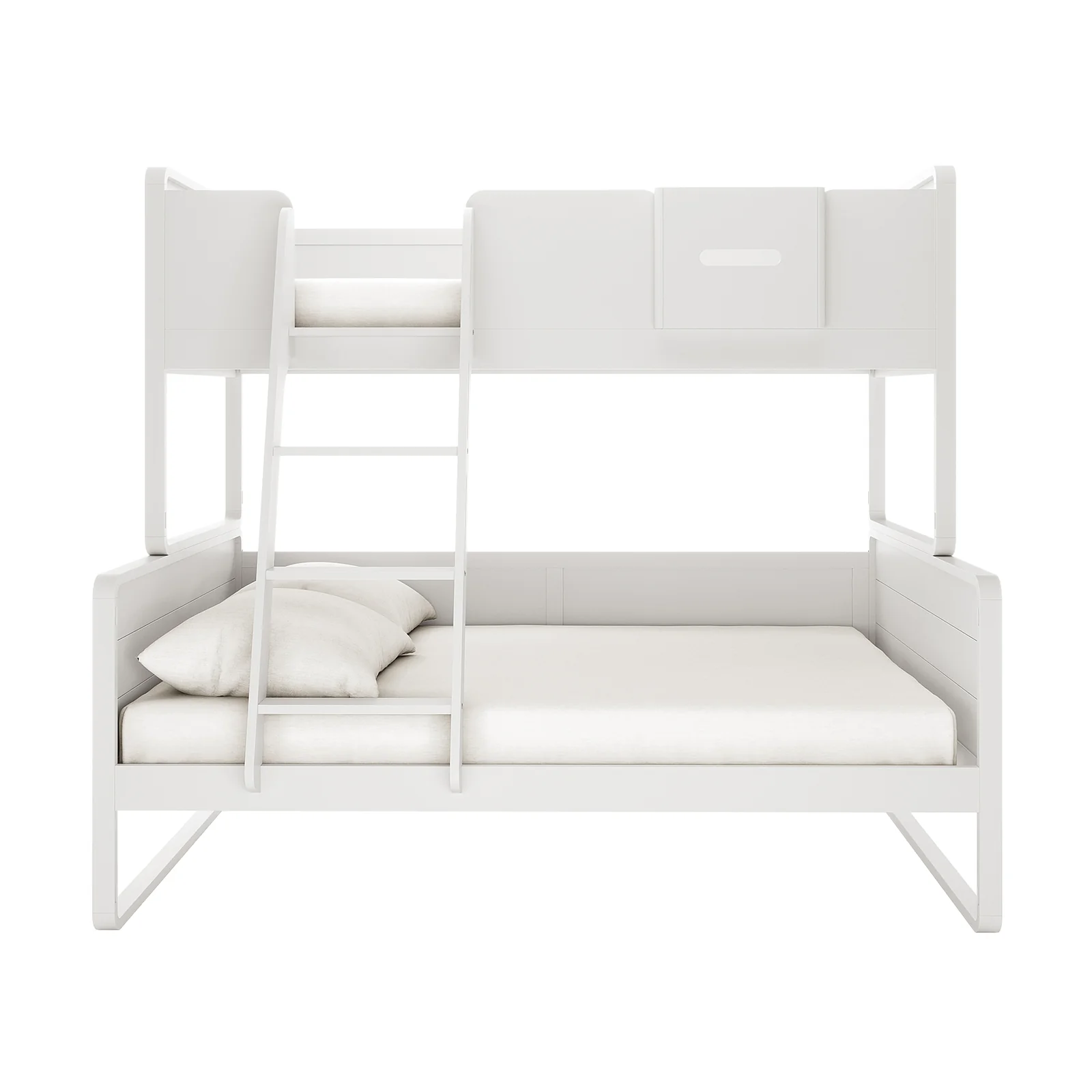 Glauca Solid Pine Wood 2-in-1 Triple Bunk Bed in White