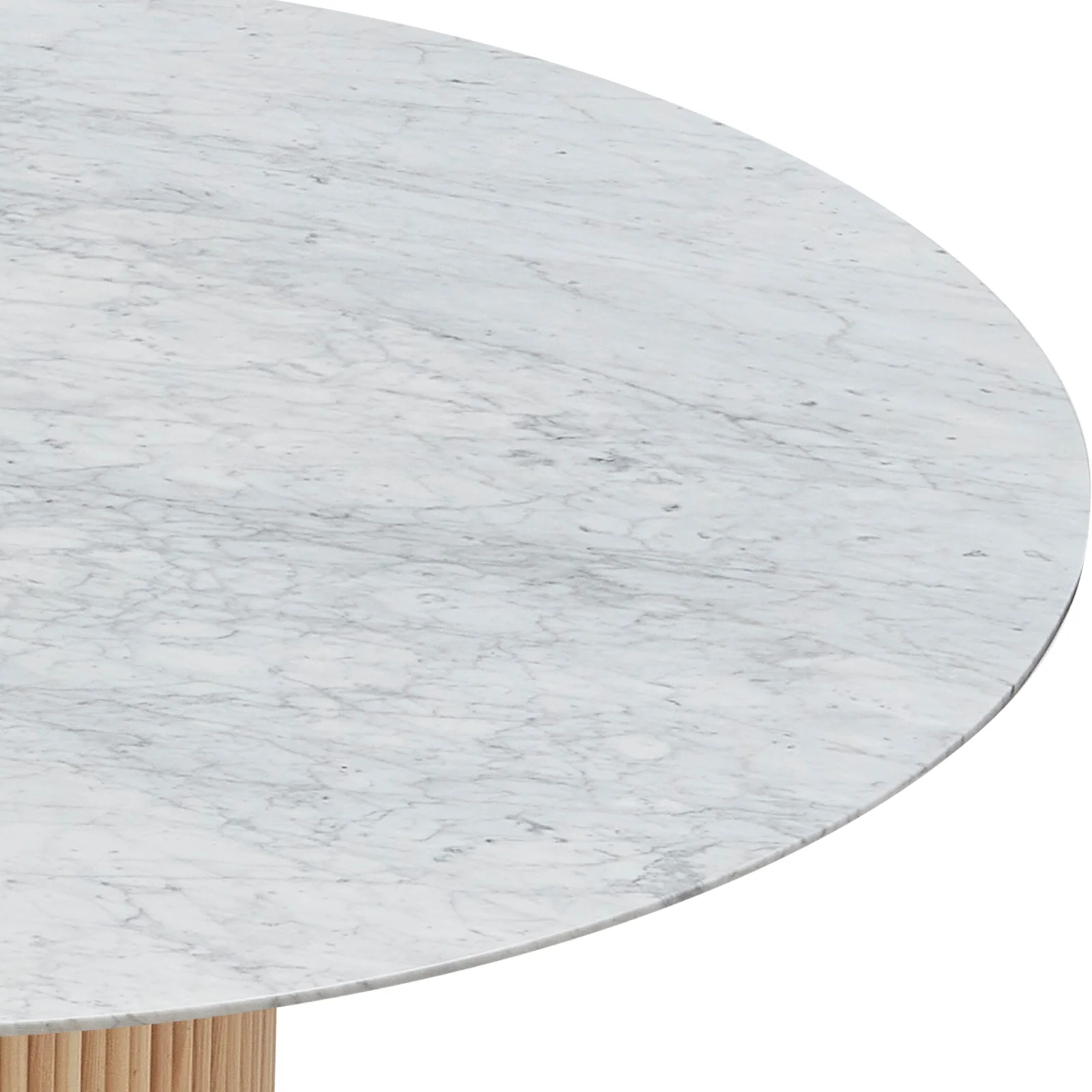 Gracie 120cm Round Dining Table in Real Carrara Marble - Image 5