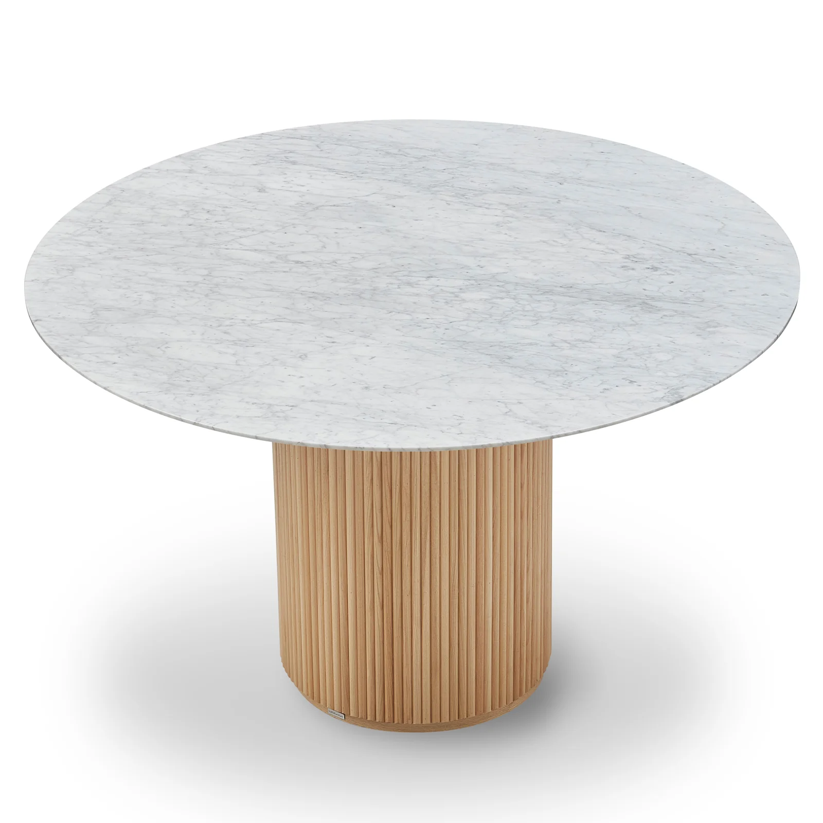 Gracie 120cm Round Dining Table in Real Carrara Marble - Image 6