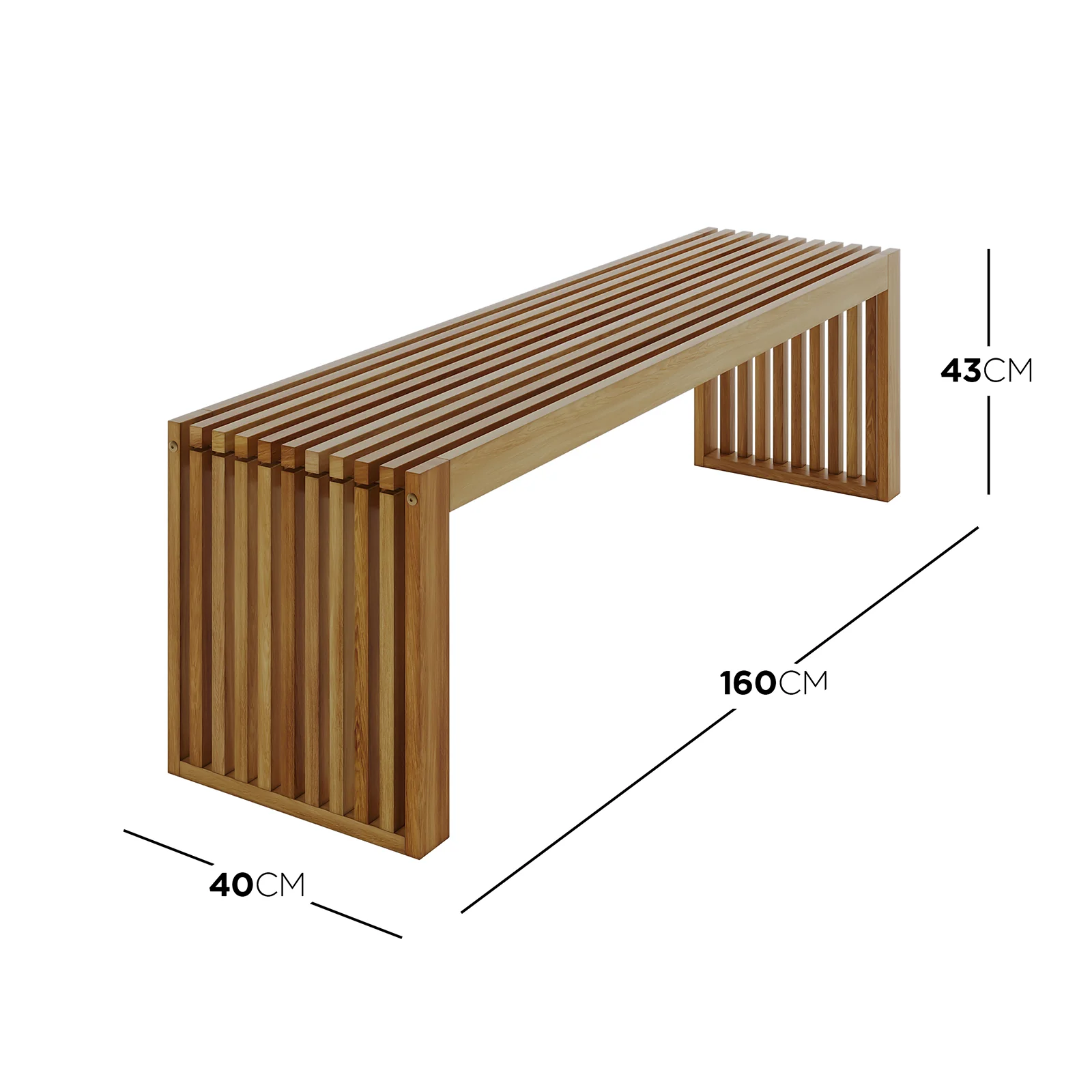 Grenfela 6 Seater Acacia Outdoor Dining Bench Set in Natural - Image 4