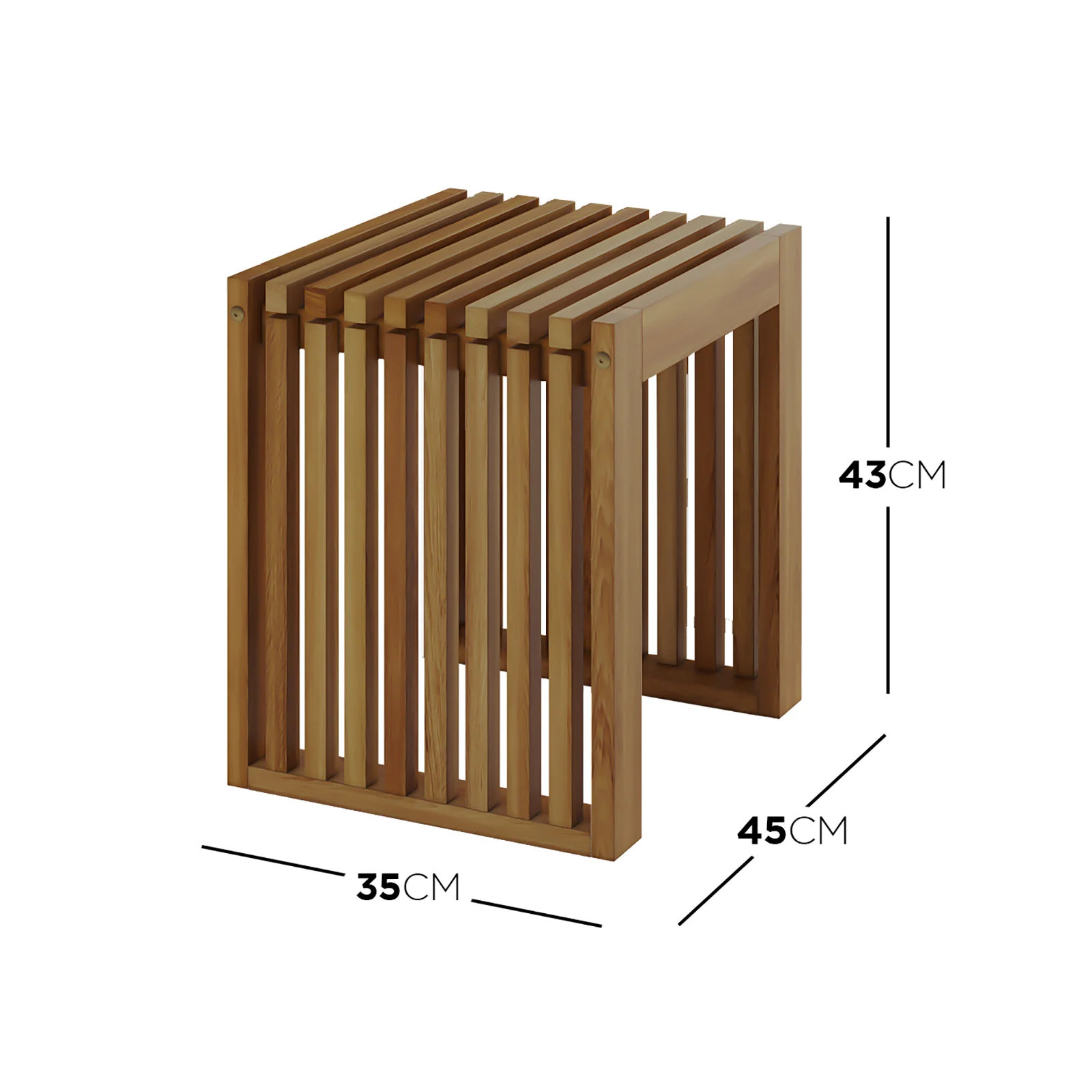 Grenfela 6 Seater Acacia Outdoor Dining Bench Set in Natural - Image 5