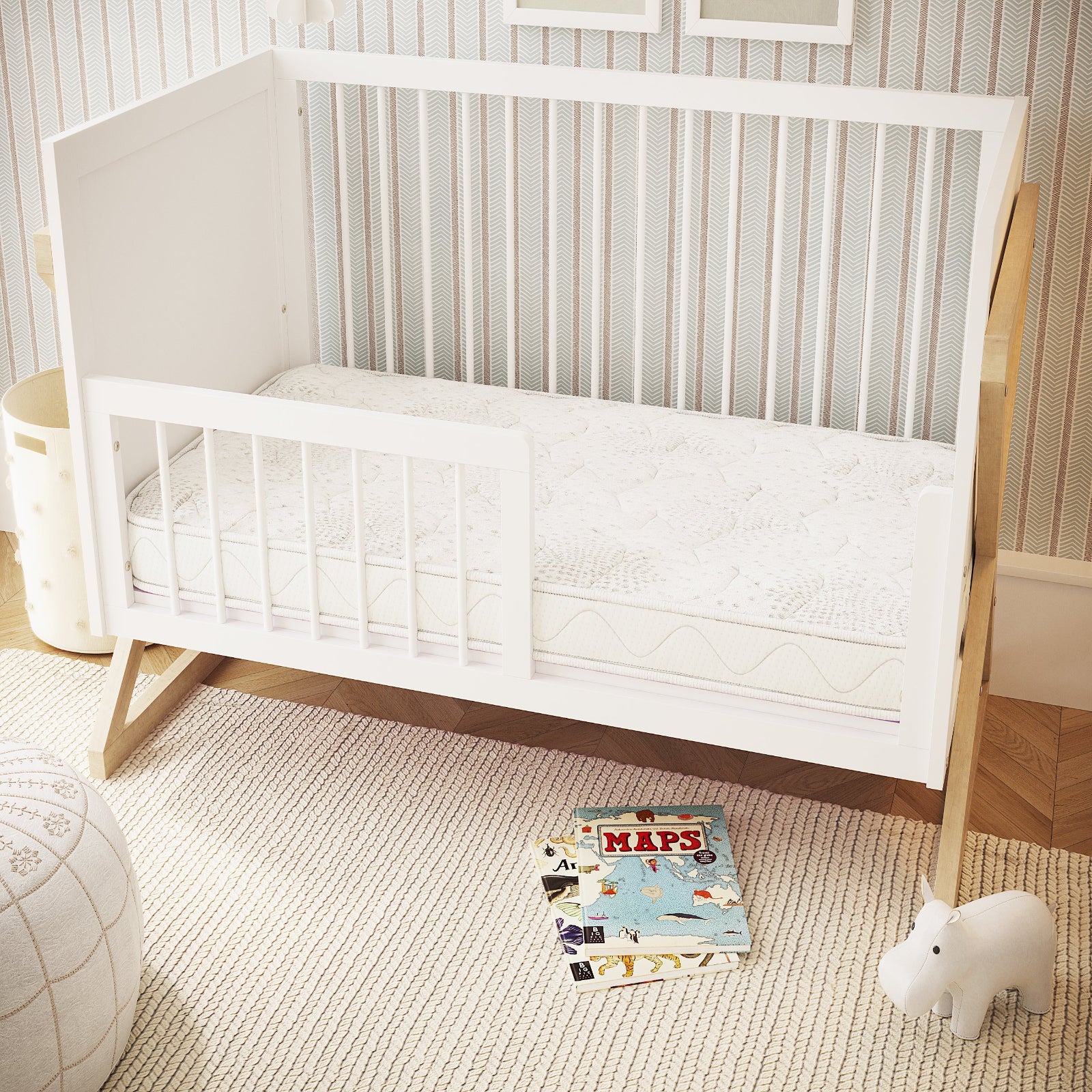 Gydas 10cm Knitted Cot Mattress with High Density Foam - Image 2