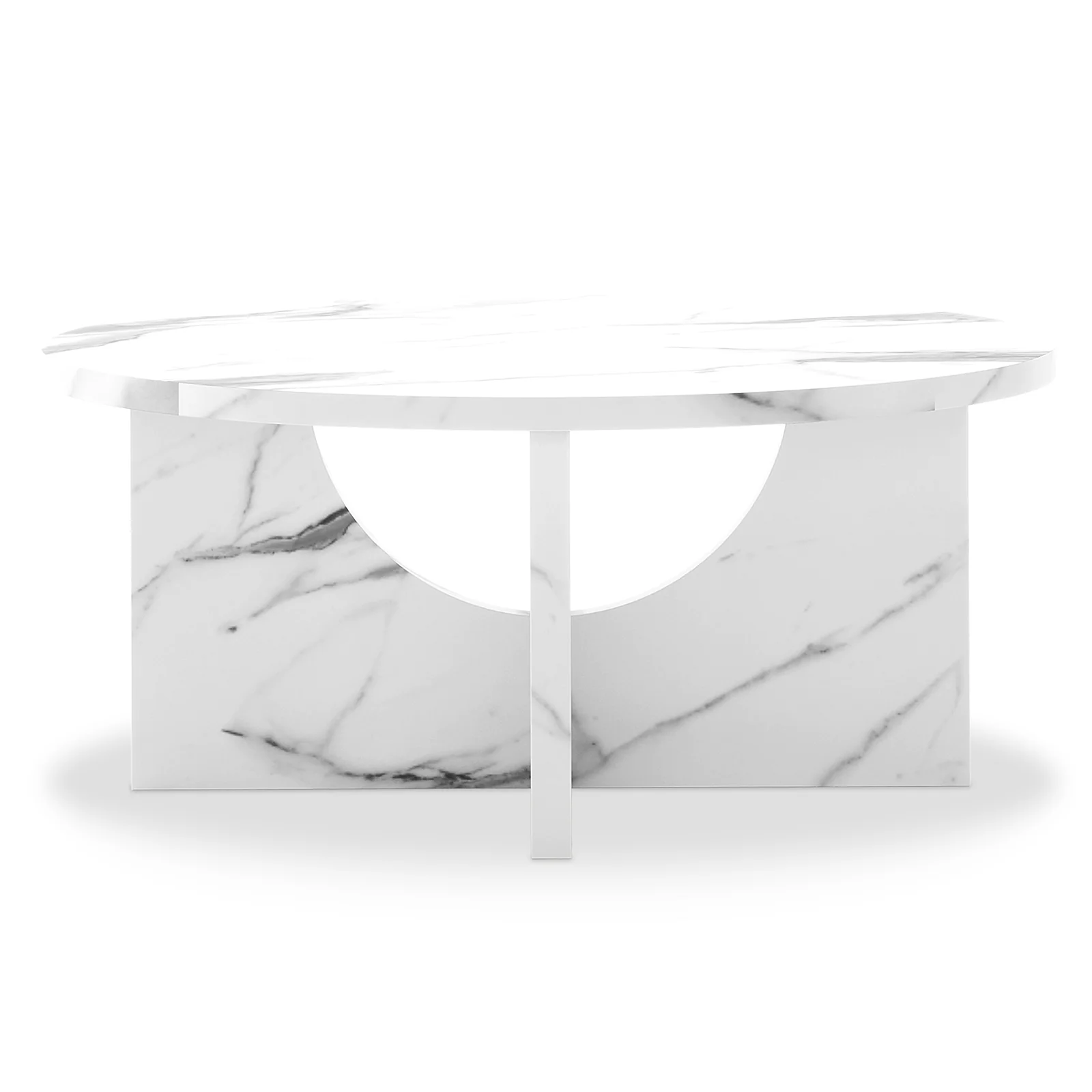 Hadriana 80cm Round Coffee Table in Marble - Image 4