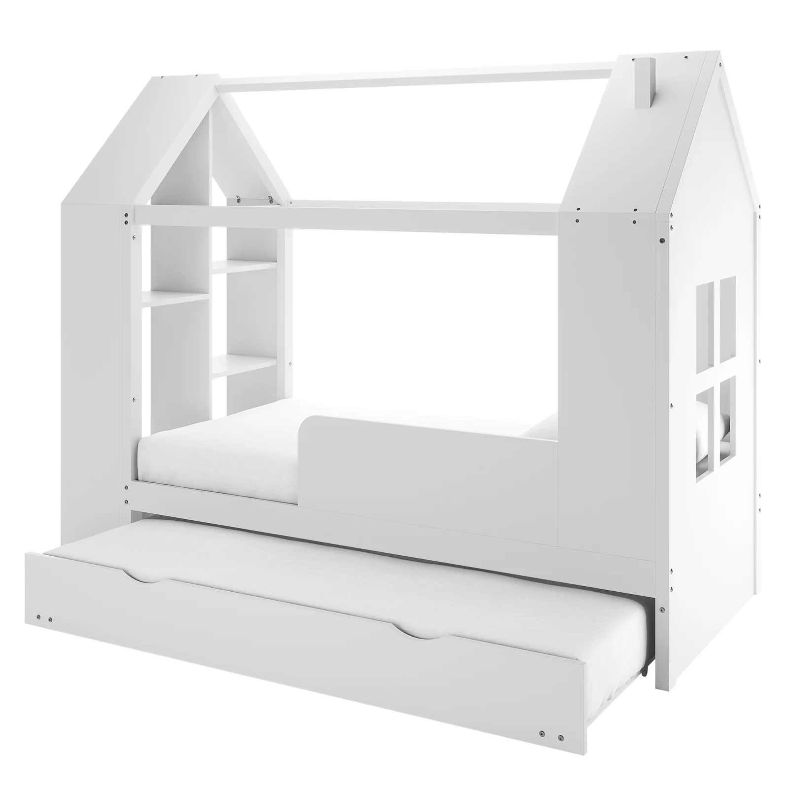 Halden Kids Cubby Bed Storage & Trundle in White - Image 6